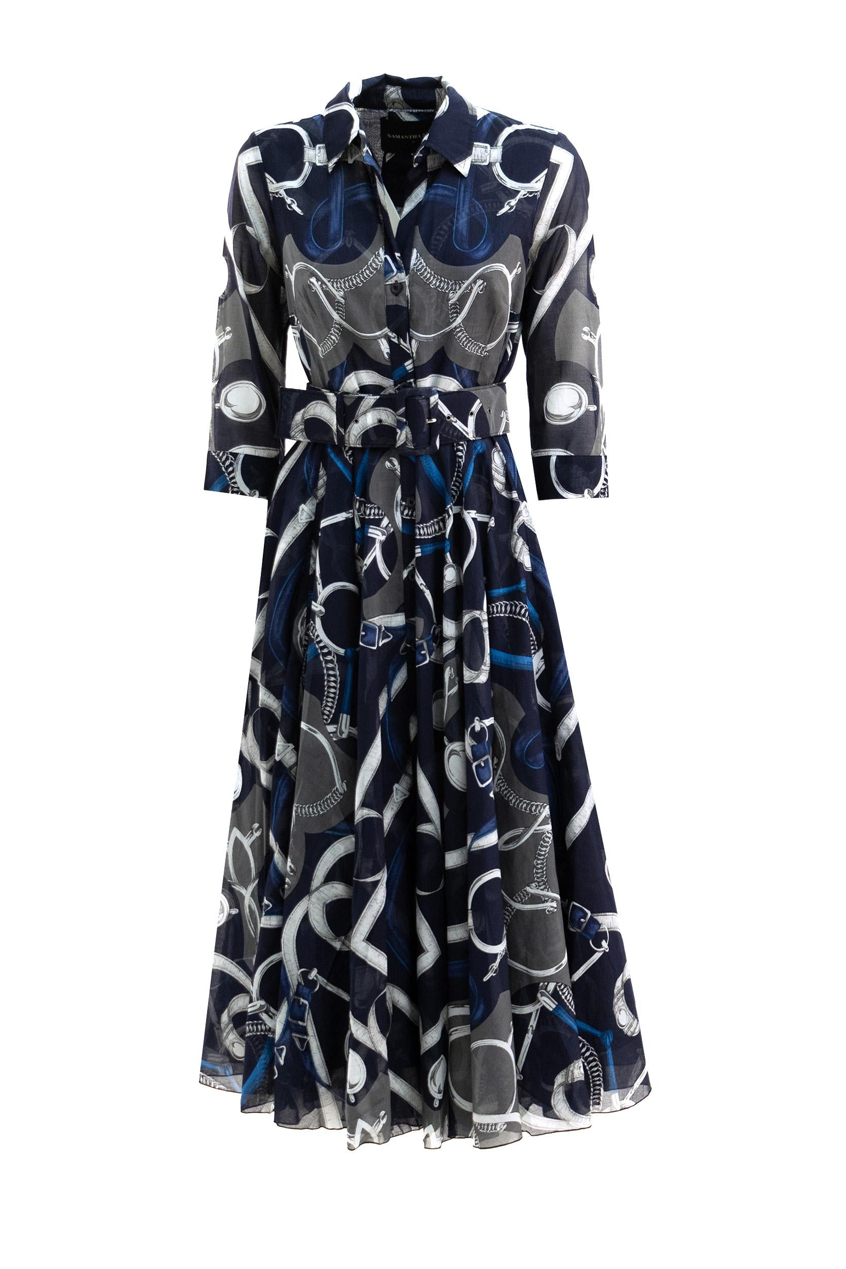 Abito<BR/> ASTER DRESS/HORSE INDIGO S-SUNG