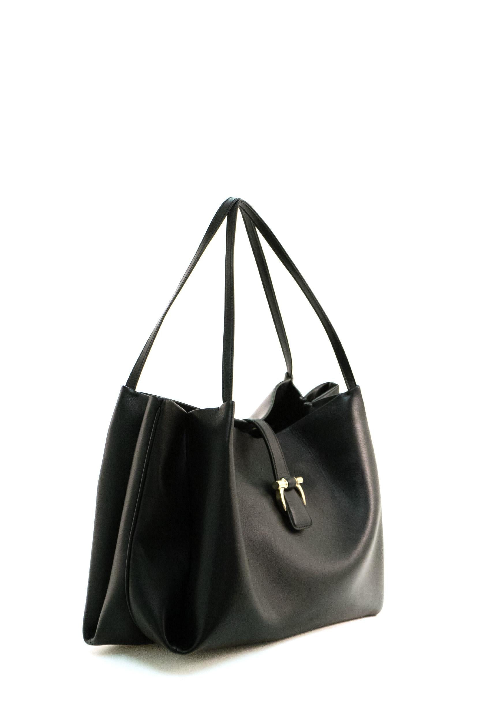 Borsa Tote pelle nera<BR/> 219804 0777335 NERO FERRAGAMO