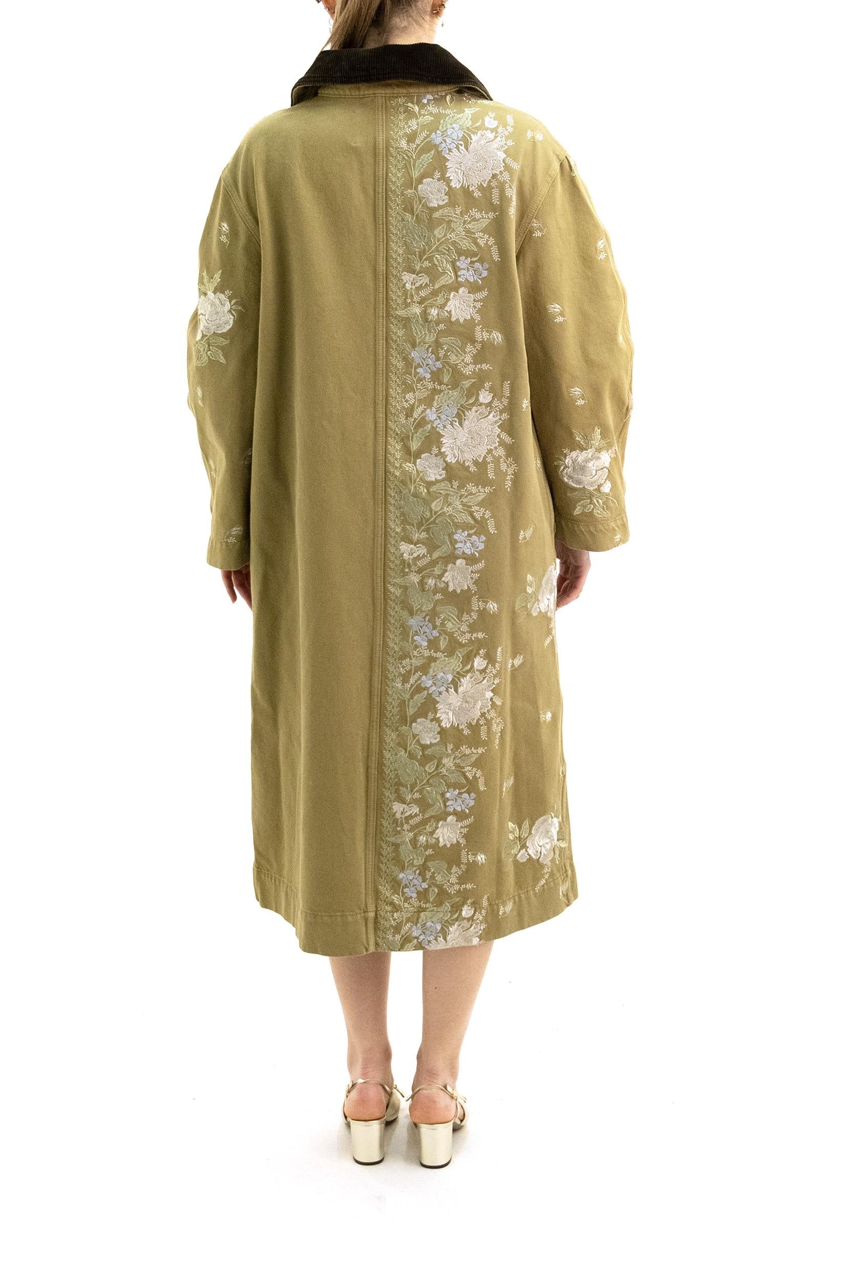 Cappotto in denim color verde oliva<BR/> DEC660082007 CUMIN ERDEM