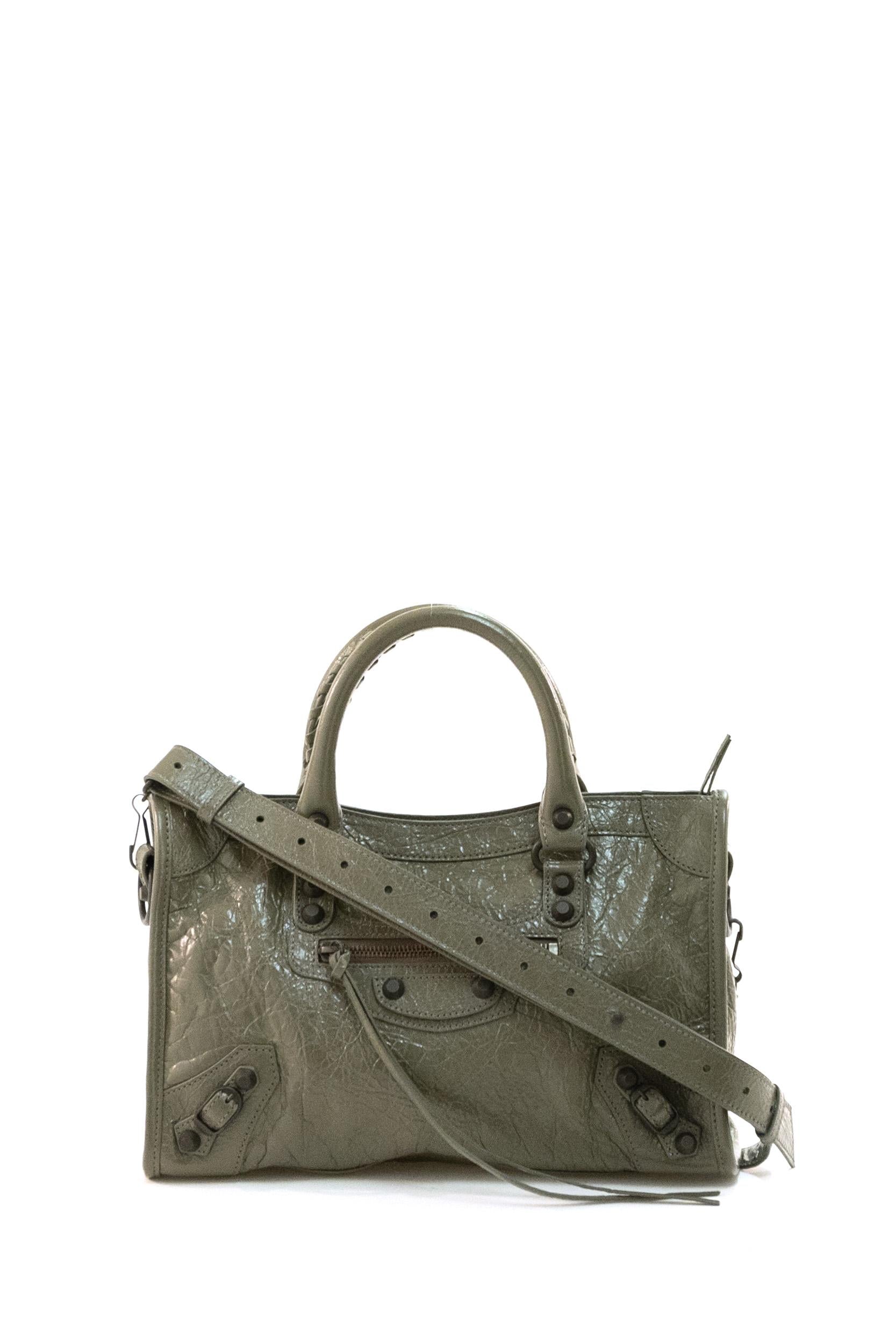 Borsa Le City Piccola in Nappa colore verde<BR/> 811442 2ABEK 3258 BALENCIAGA