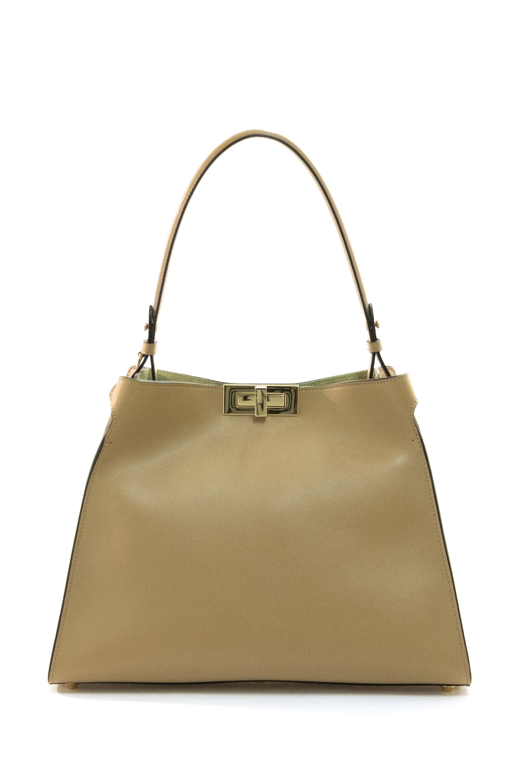 Borsa Fendi Way in pelle di colore beige<BR/> 8BN368 AWPF F1V0G FENDI