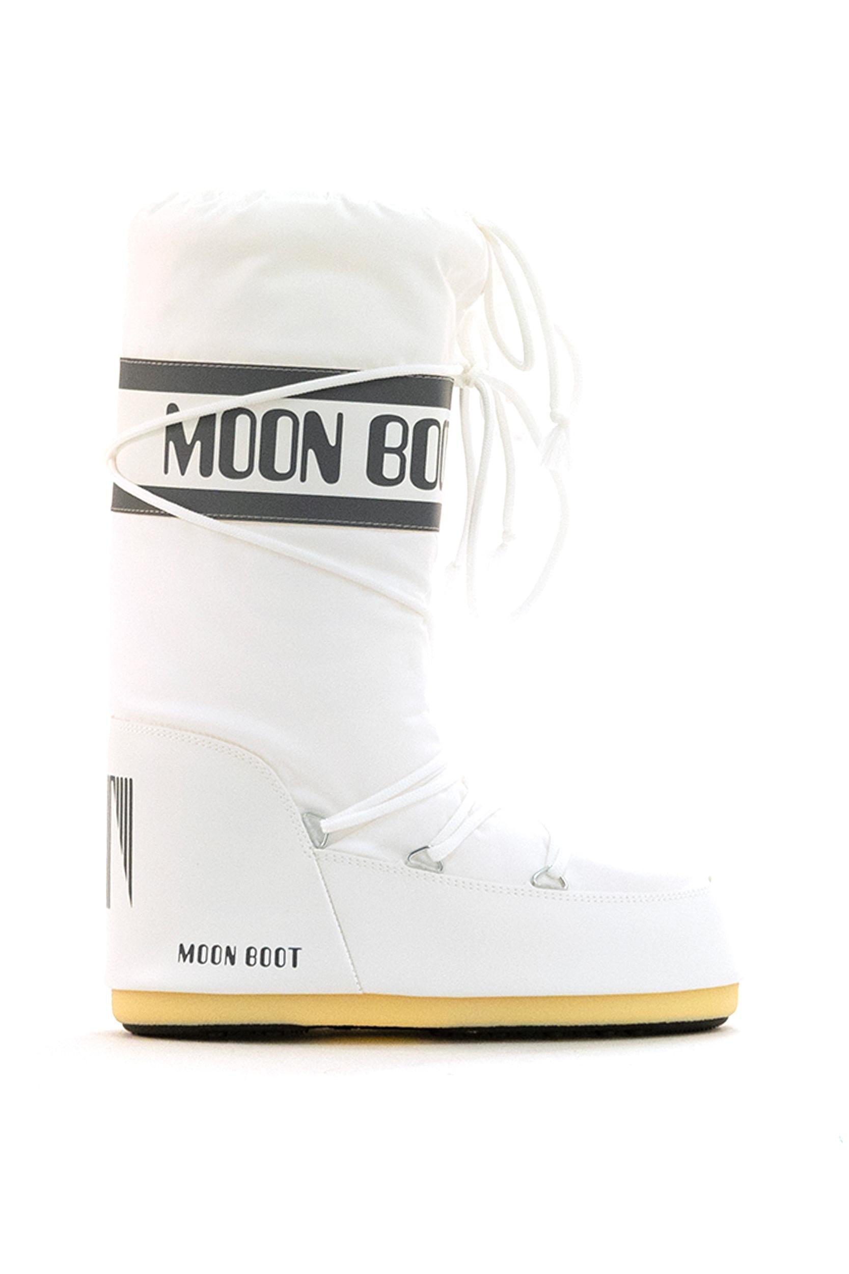 Stivali da neve Moon Boot Icon in nylon color bianco<BR/> 80D1400440 A001 MOON BOOT