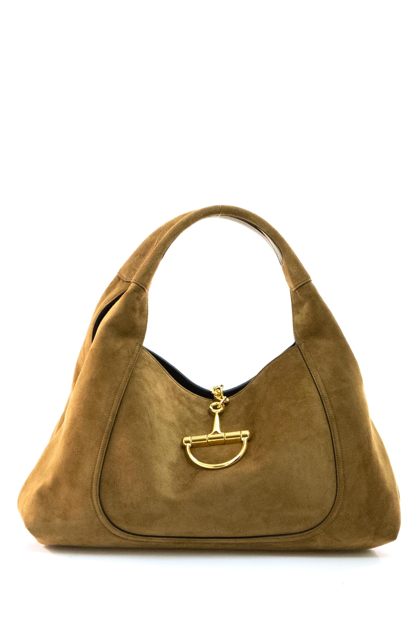 Borsa Gucci Softbit in suede color marrone<BR/> 837466 AAFLB 2118 GUCCI