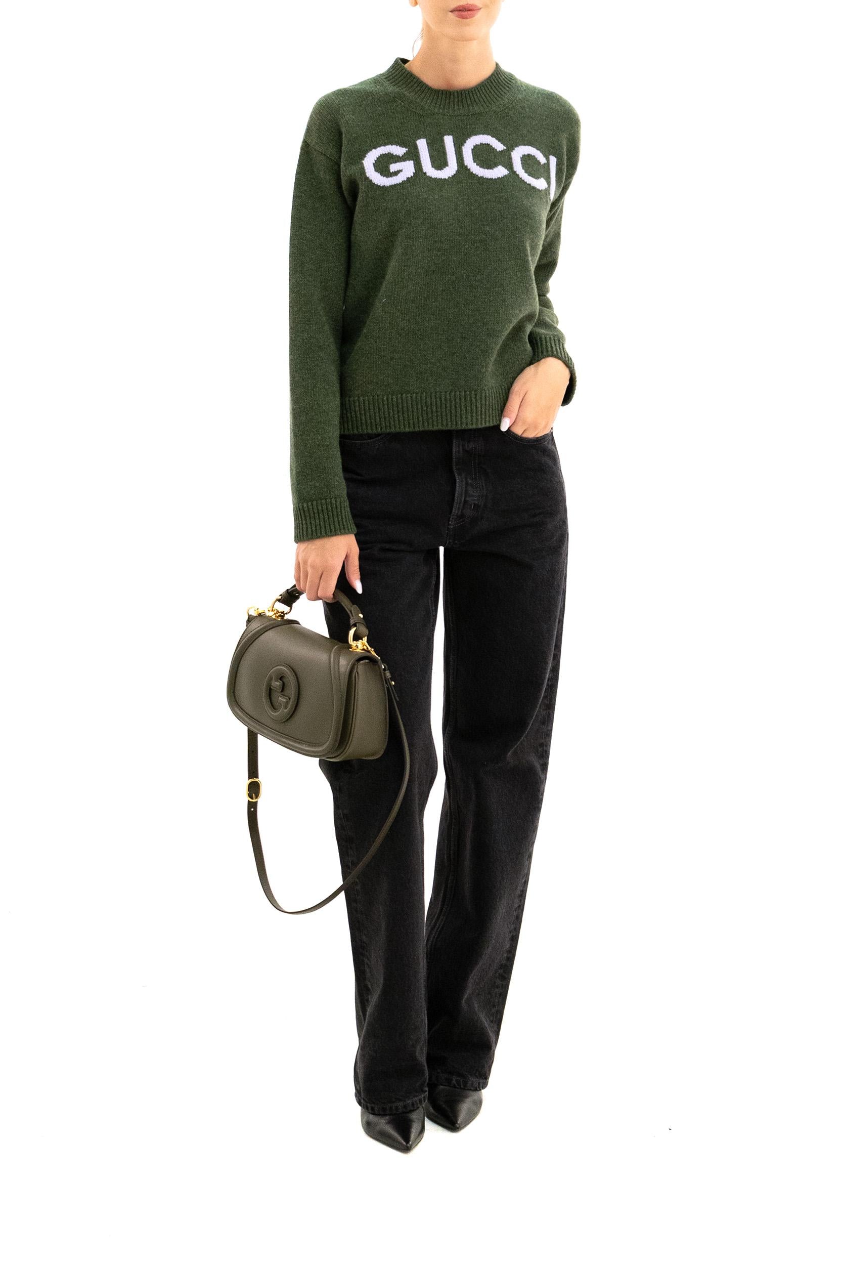 GUCCI Pullover in lana con intarsio<BR/> 770072 XKEBC 3035 GUCCI