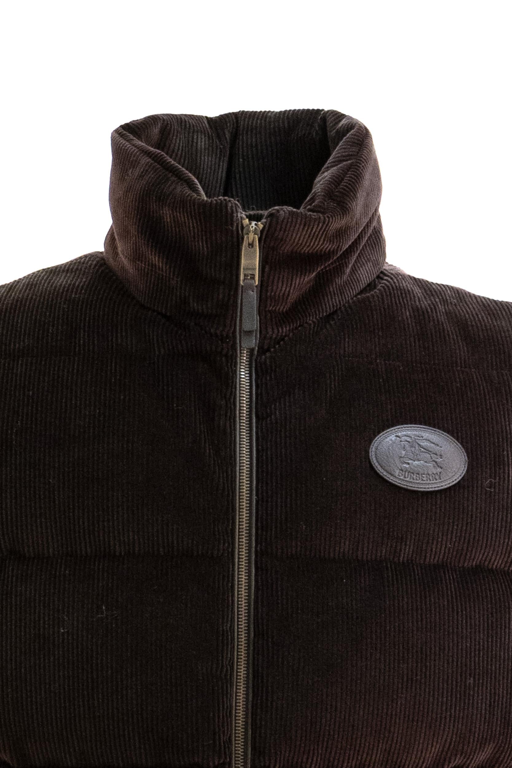 Gilet in velluto a coste di colore marrone<BR/> 8115568 CLOVE BROWN BURBERRY