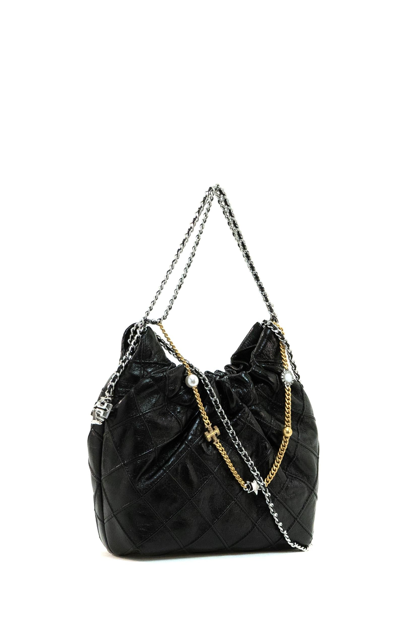 Borsa Fleming mini in pelle di colore nero<BR/> 164022 001 TORY BURCH