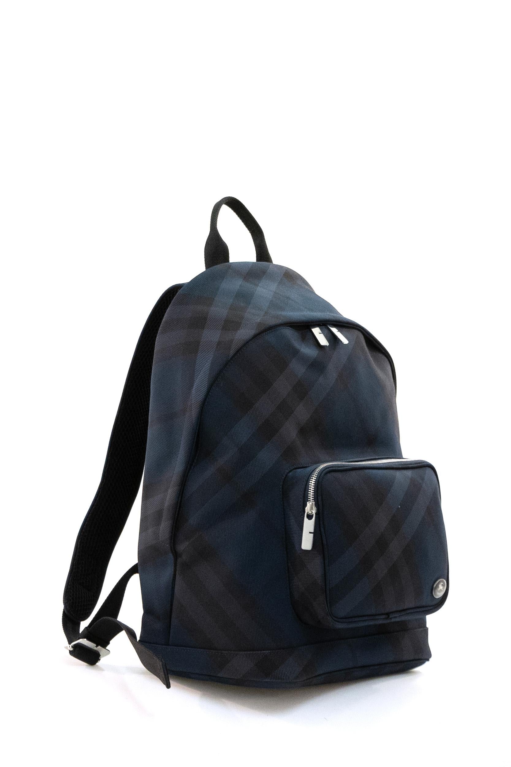 Zaino Grid in Burberry Check color blu<BR/> 8114609 NAVY BURBERRY