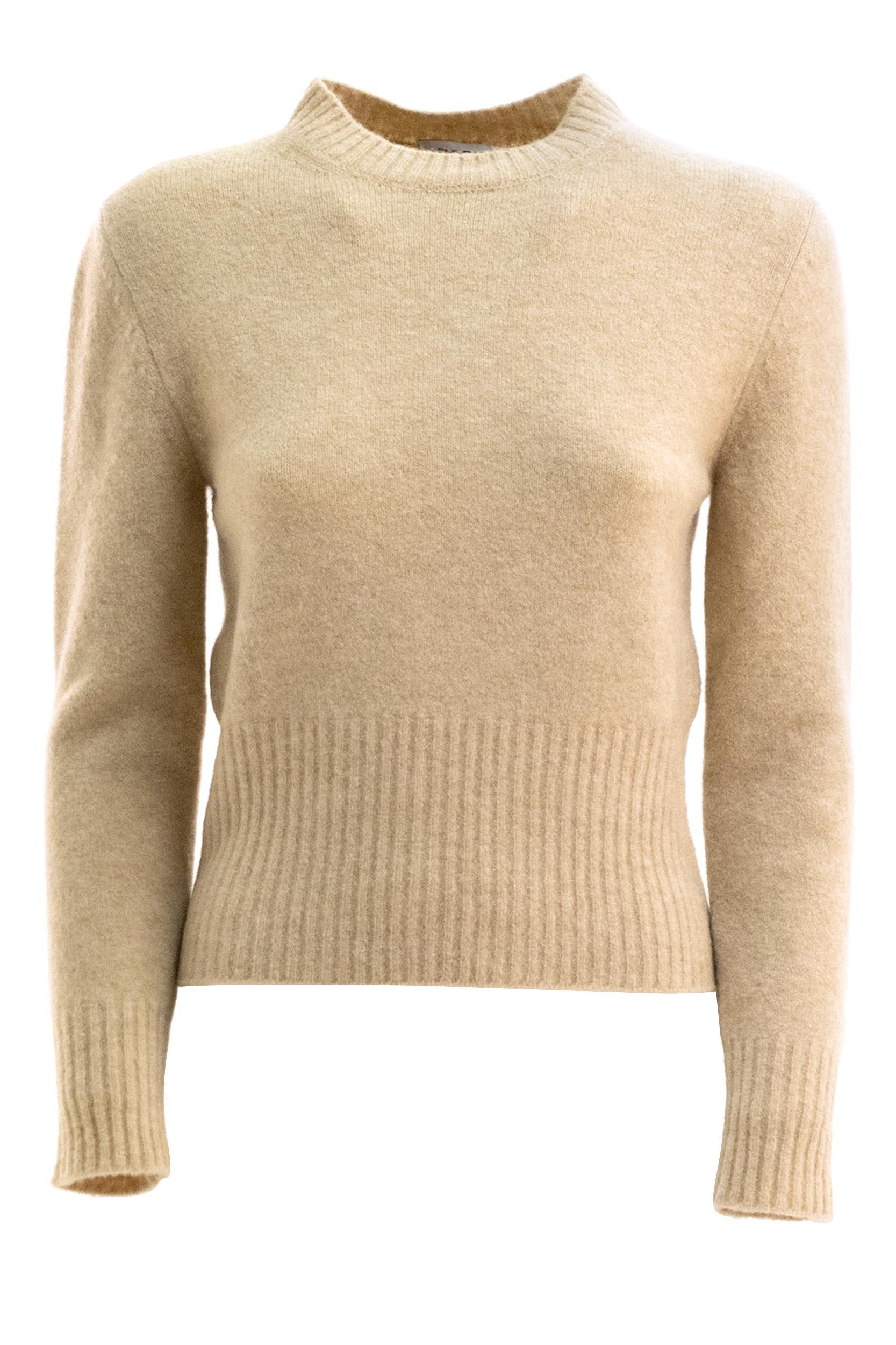 Pullover in lana e cashmere color grigio<BR/> B4853 1356 130 BASE
