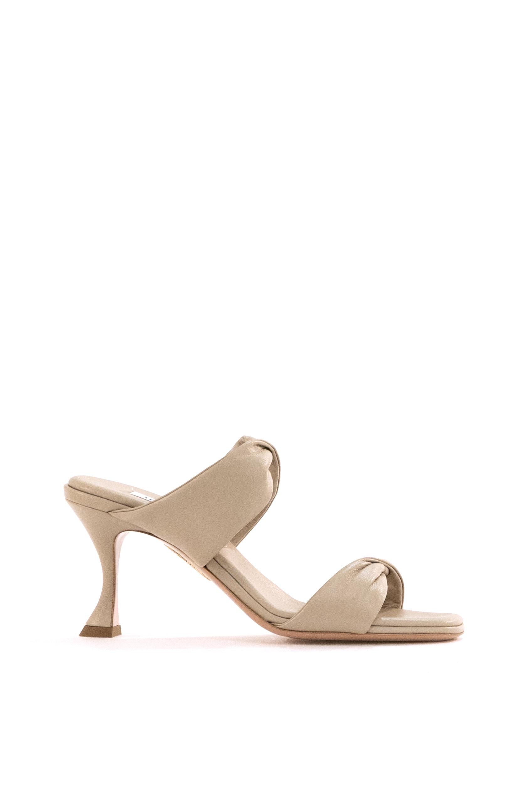 Mules in pelle di colore beige <BR/> TWIMIDS0-NAP LIGHT TAUPE AQUAZZURA