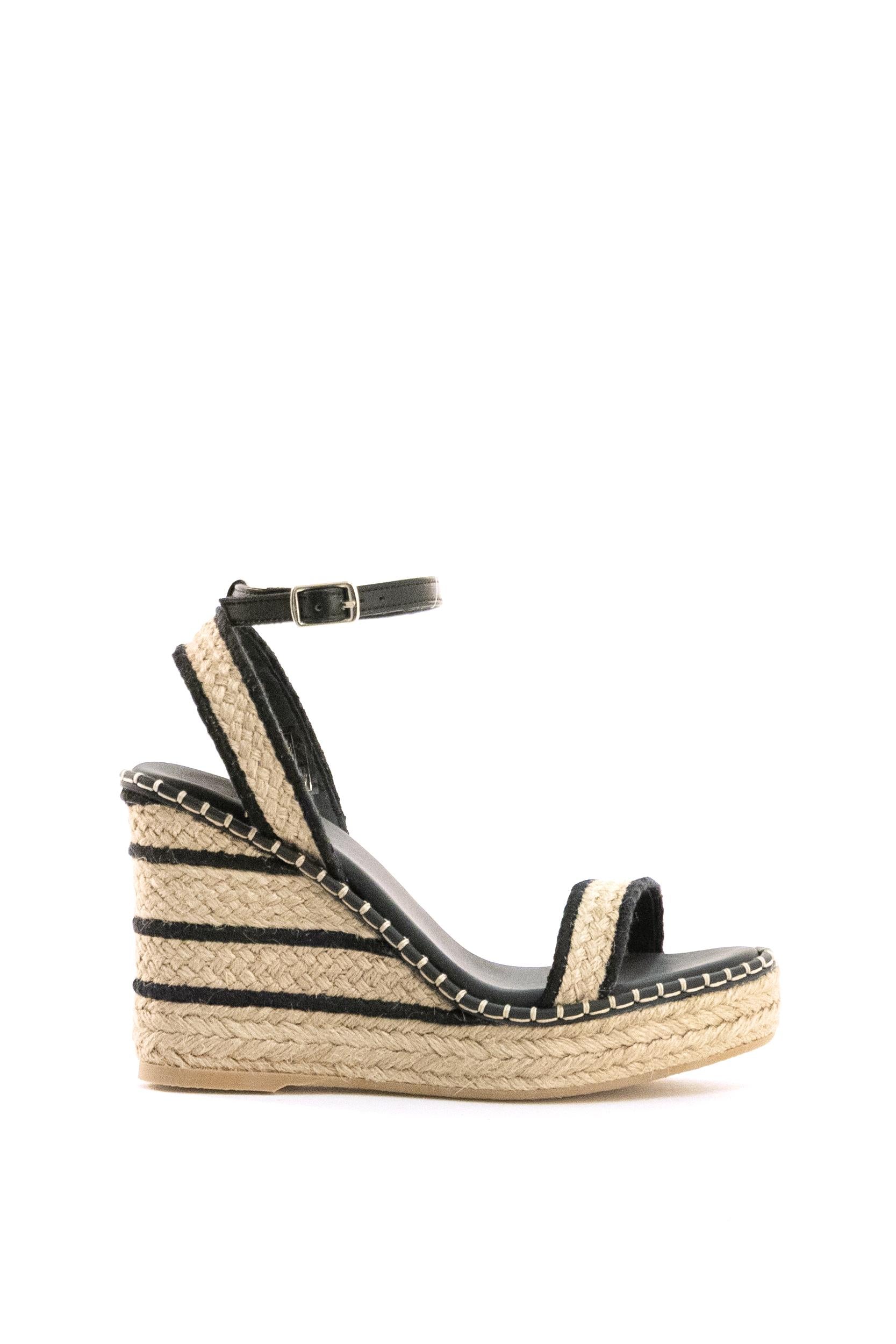 Sandali con zeppa Bera in rafia color naturale<BR/><BR/> BERA/8ED/297 NATURAL CASTANER