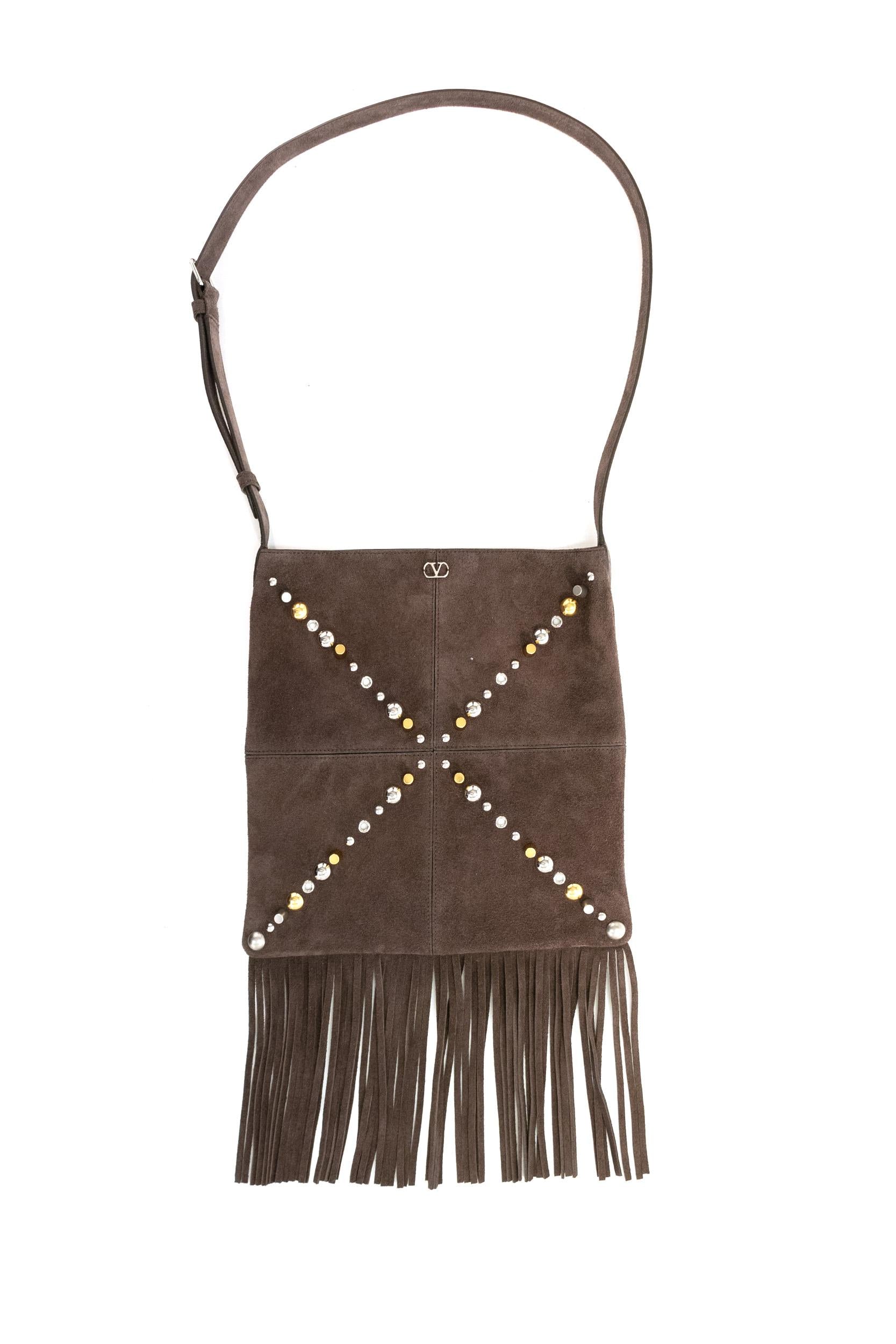 Borsa a Spalla Nellcôte in Pelle Scamosciata<BR/> 8Y2B0R31ADG 0TO VALENTINO GARAVANI