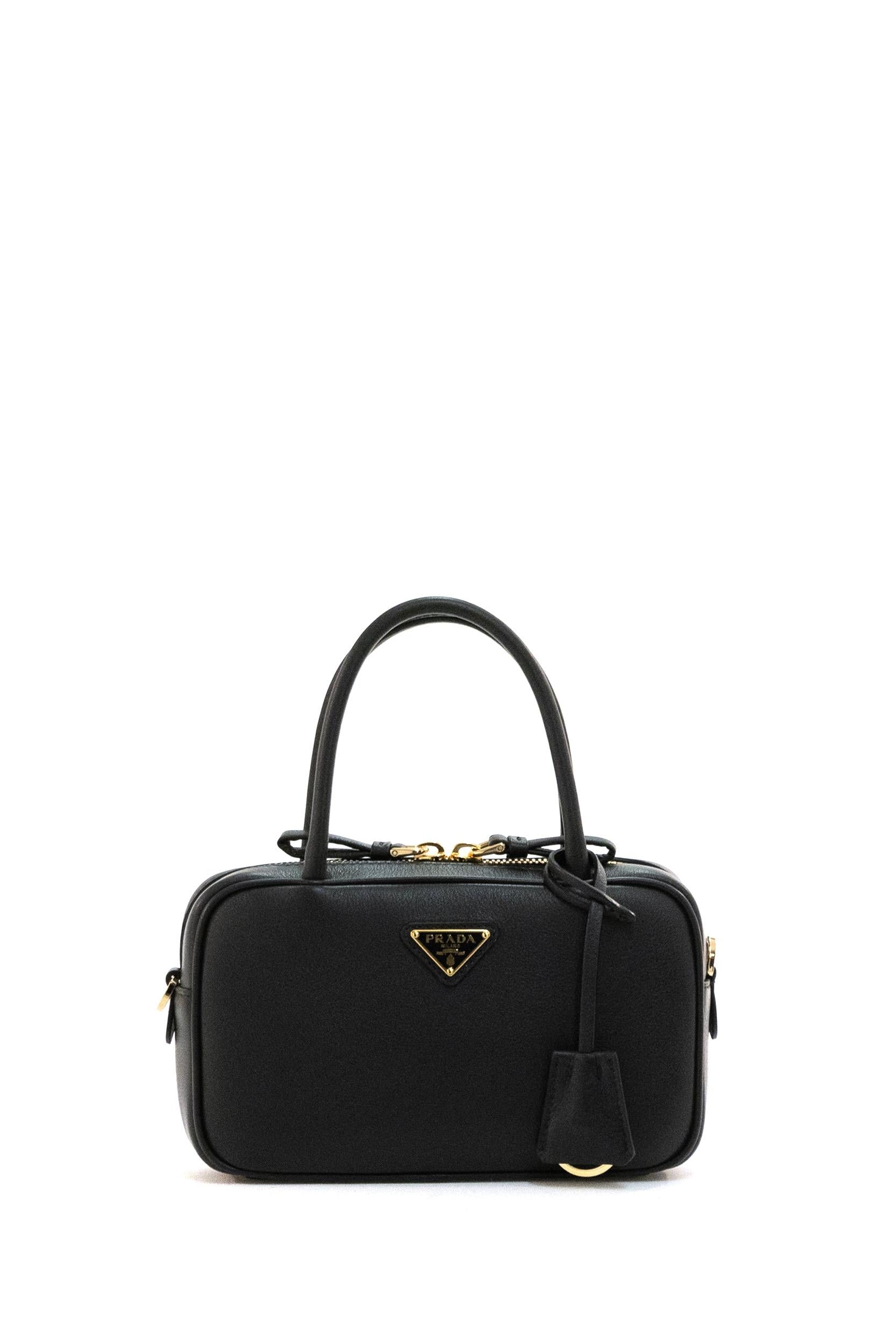 Borsa a mano in pelle di colore nero <BR/> 1BB152 2CYS F0002 PRADA