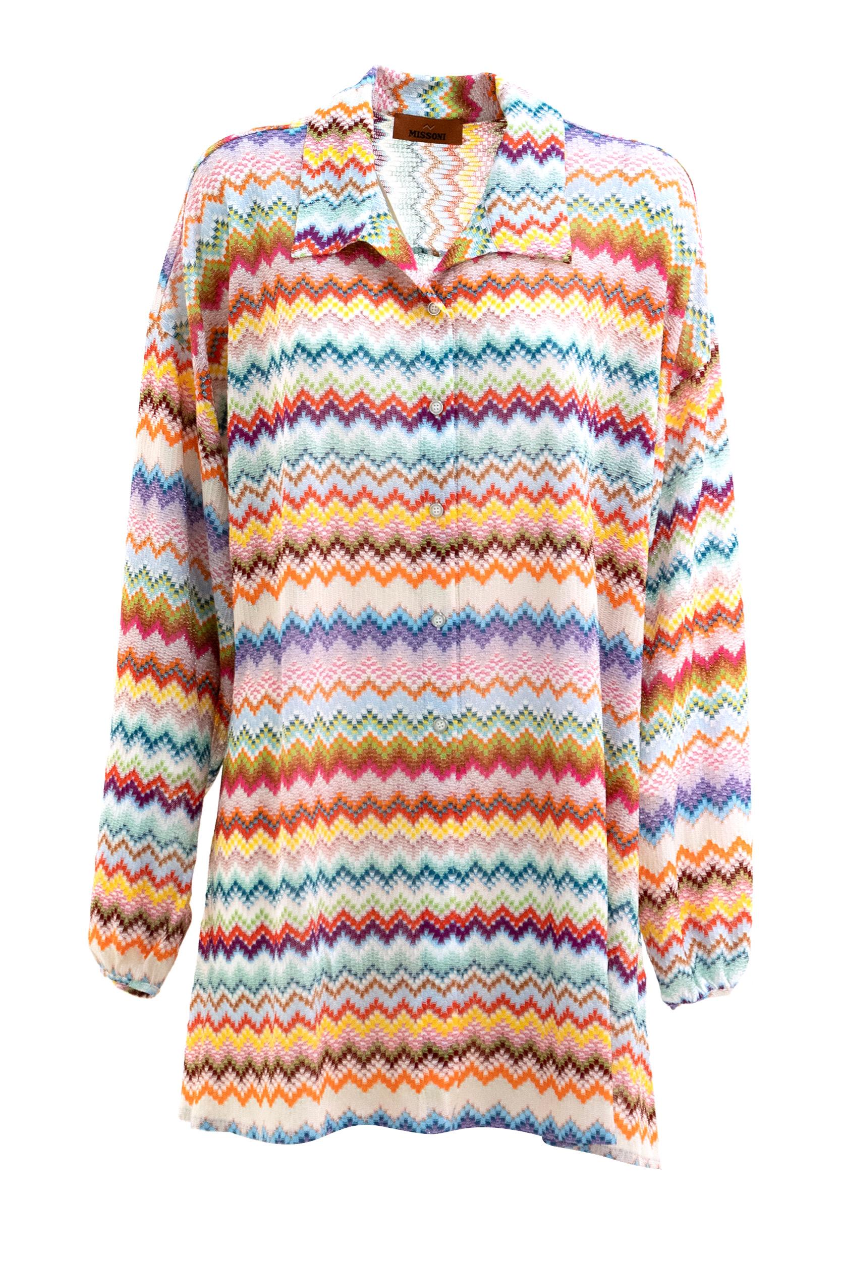Camicia in Viscosa Lamé<BR/> MC24SK00-BR014F SM9WV MISSONI
