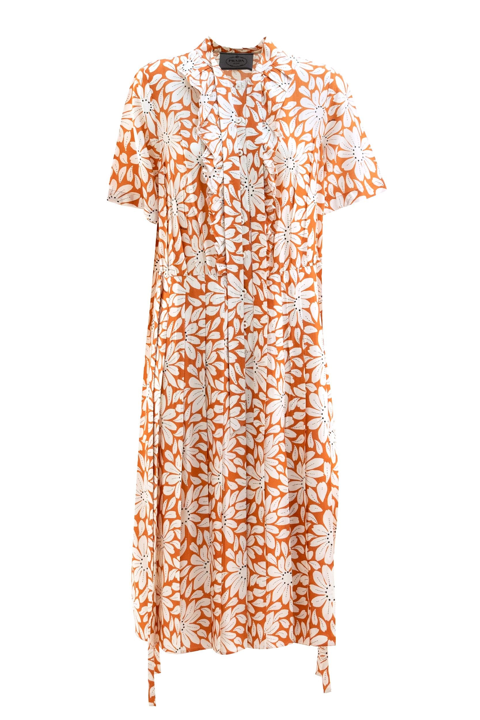 Abito in viscosa con stampa floreale multicolore<BR/> P3R33 S OOO 19CO F0126 PRADA