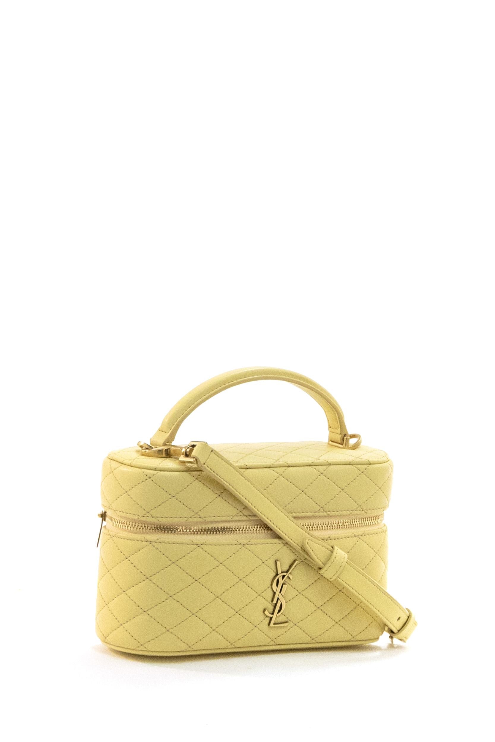 Borsa Gaby Mini in Pelle colore giallo<BR/> 766731 1EL07 7555 SAINT LAURENT