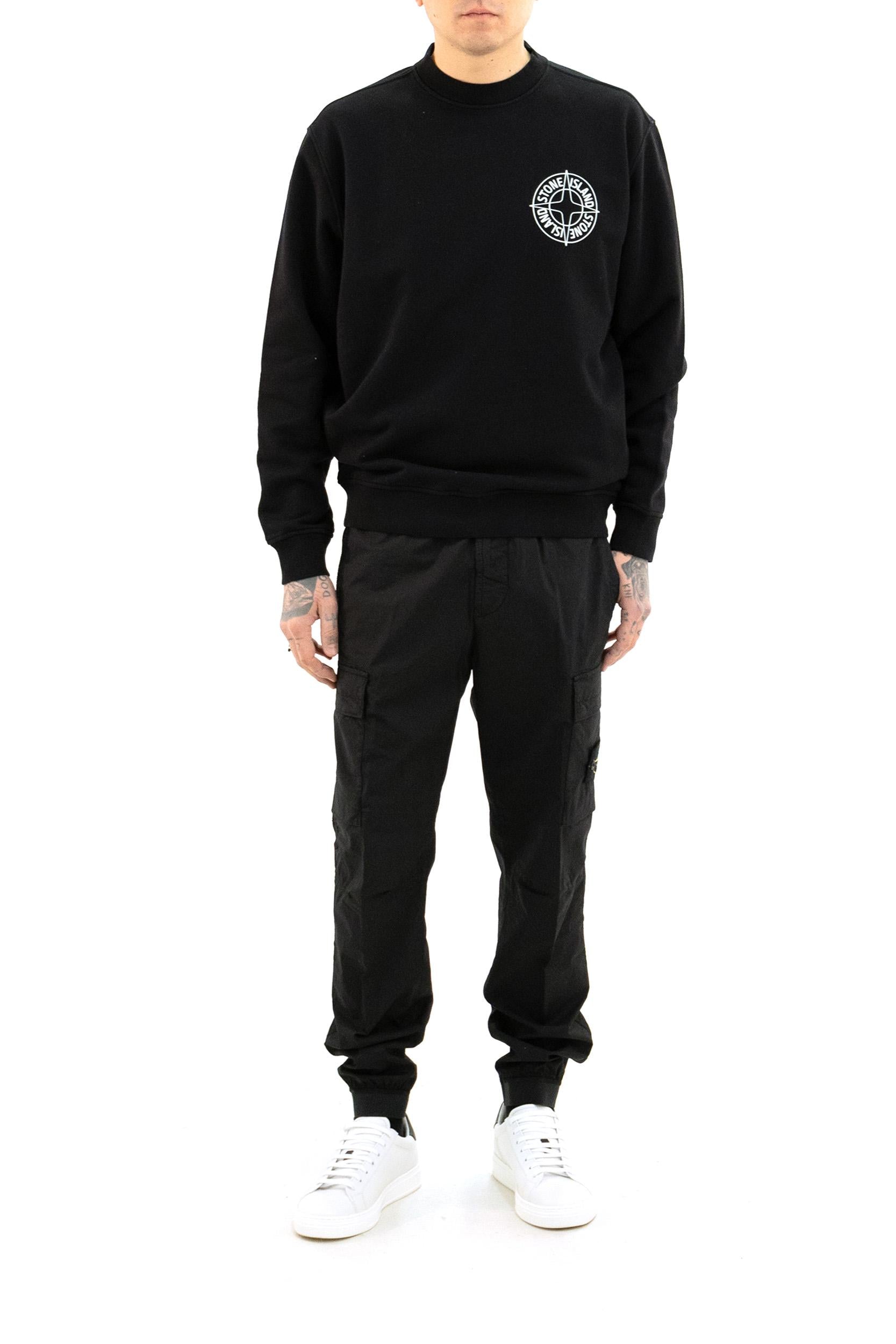 Felpa Girocollo in Cotone<BR/> L1S156100001 S0283 V0029 STONE ISLAND