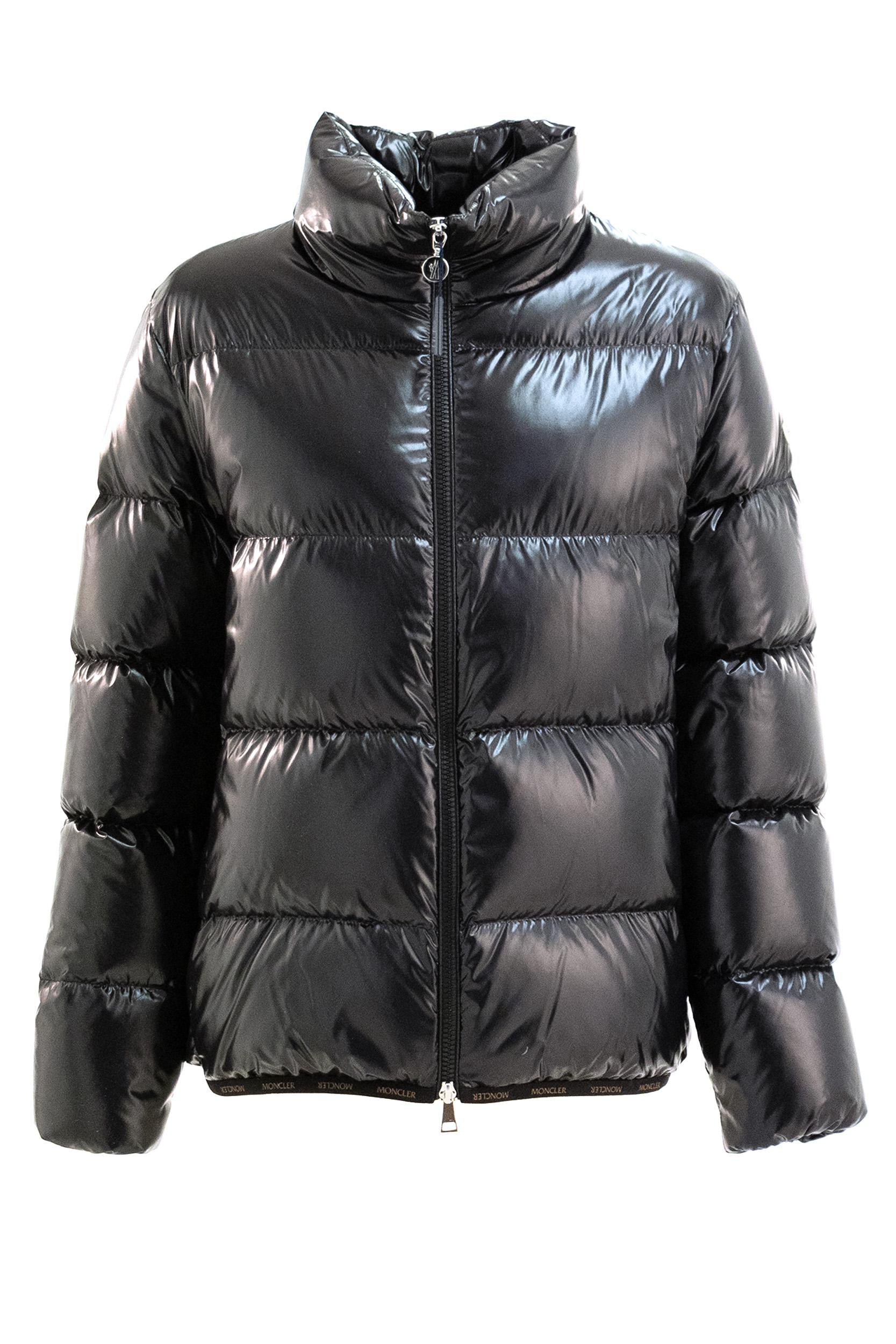 Piumino Abbadia in nylon laqué di colore nero <BR/> 1A001-68 5963V 999 MONCLER