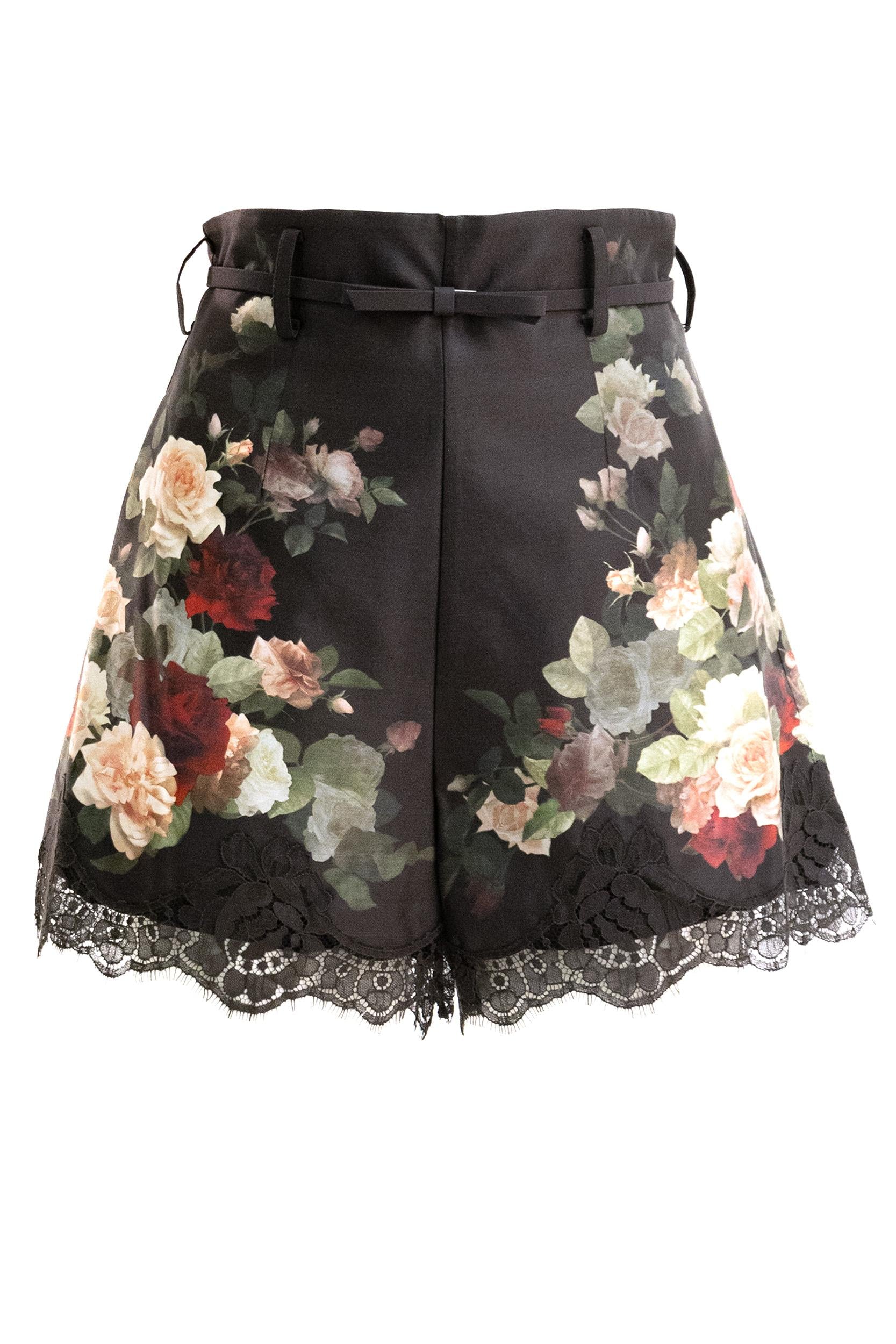 Short con Finitura in Pizzo Hypnotic Seta Nero<BR/> 5212AF251 BLACK ZIMMERMANN