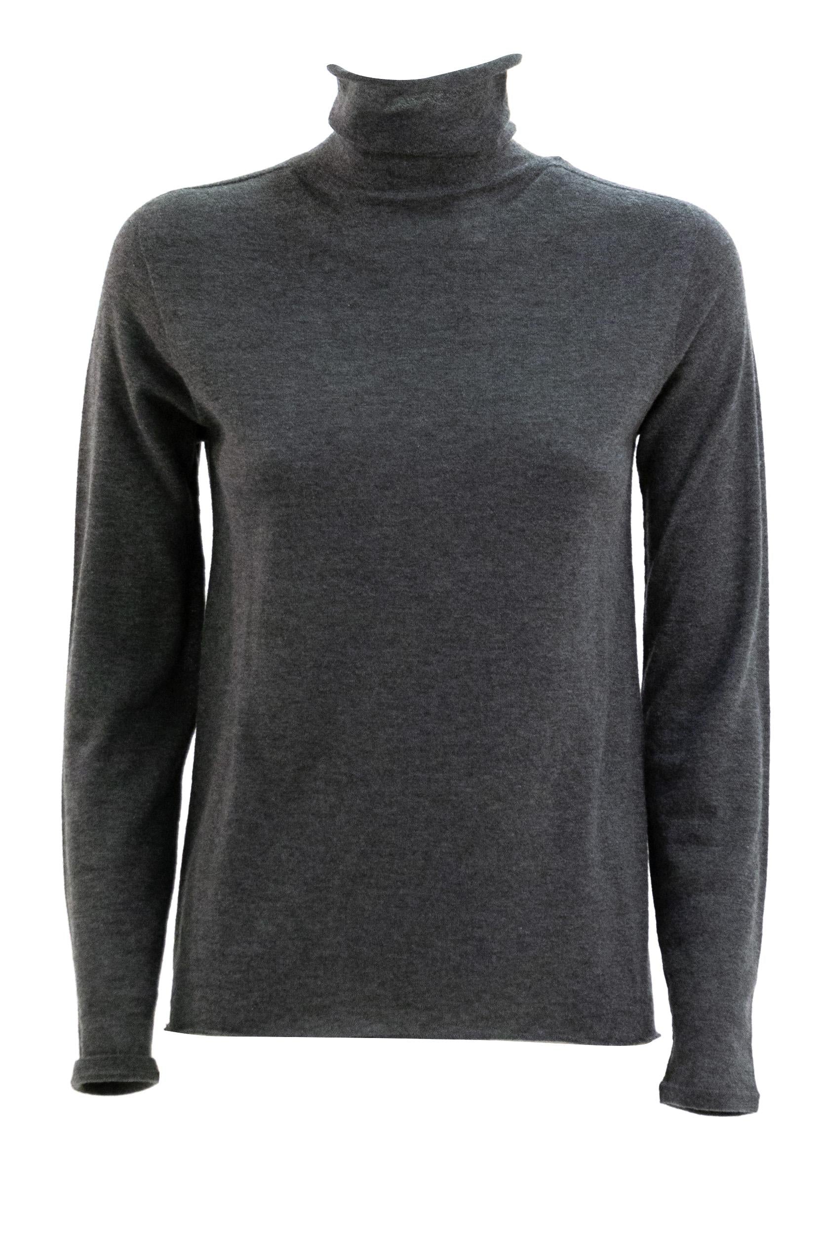 Pullover in cashmere di colore grigio<BR/> H25M251-FPU672 088 MAJESTIC