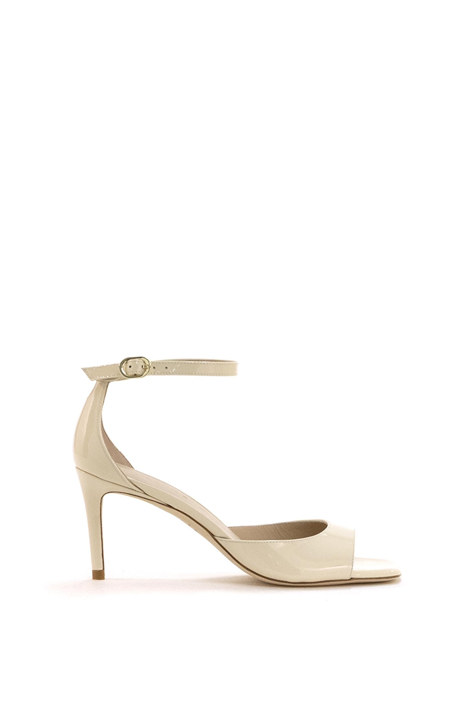 Sandali Nudistia in Vernice<BR/> NUDISTIA 75 SANDAL LINEN STUART WEITZMAN
