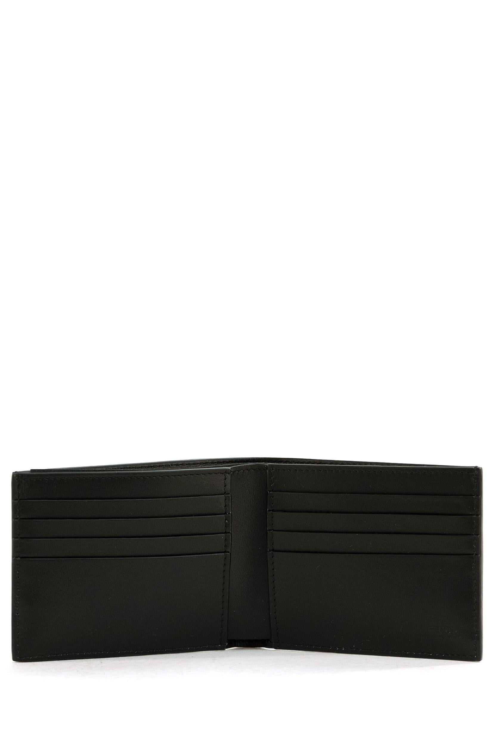 Portafoglio Bi-fold Squared FF in Pelle<BR/> 7M0378 AVV6 F0GXN FENDI