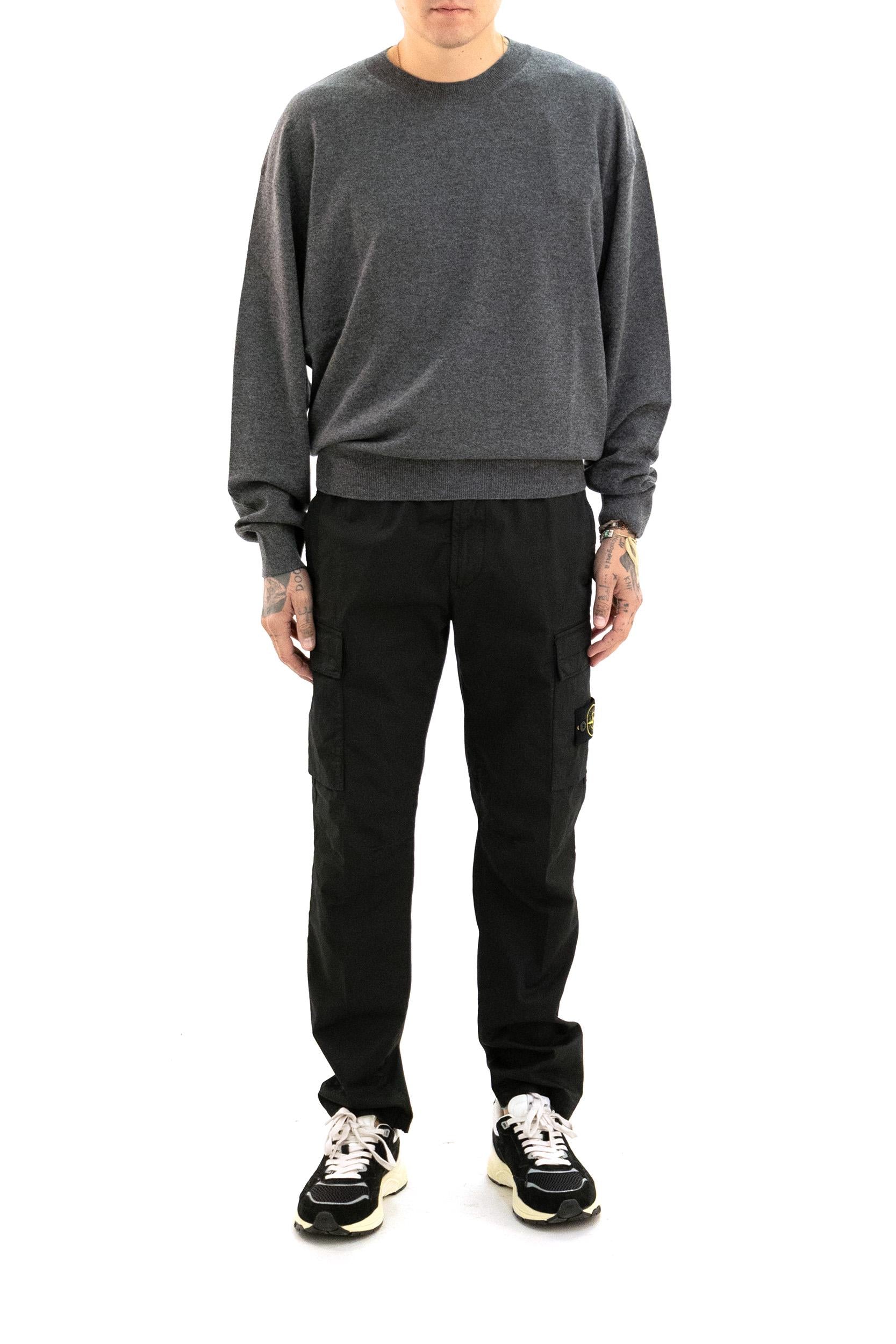 Pantaloni cargo in cotone stretch color nero <BR/> K2S153100032 S0010 V0029 STONE ISLAND