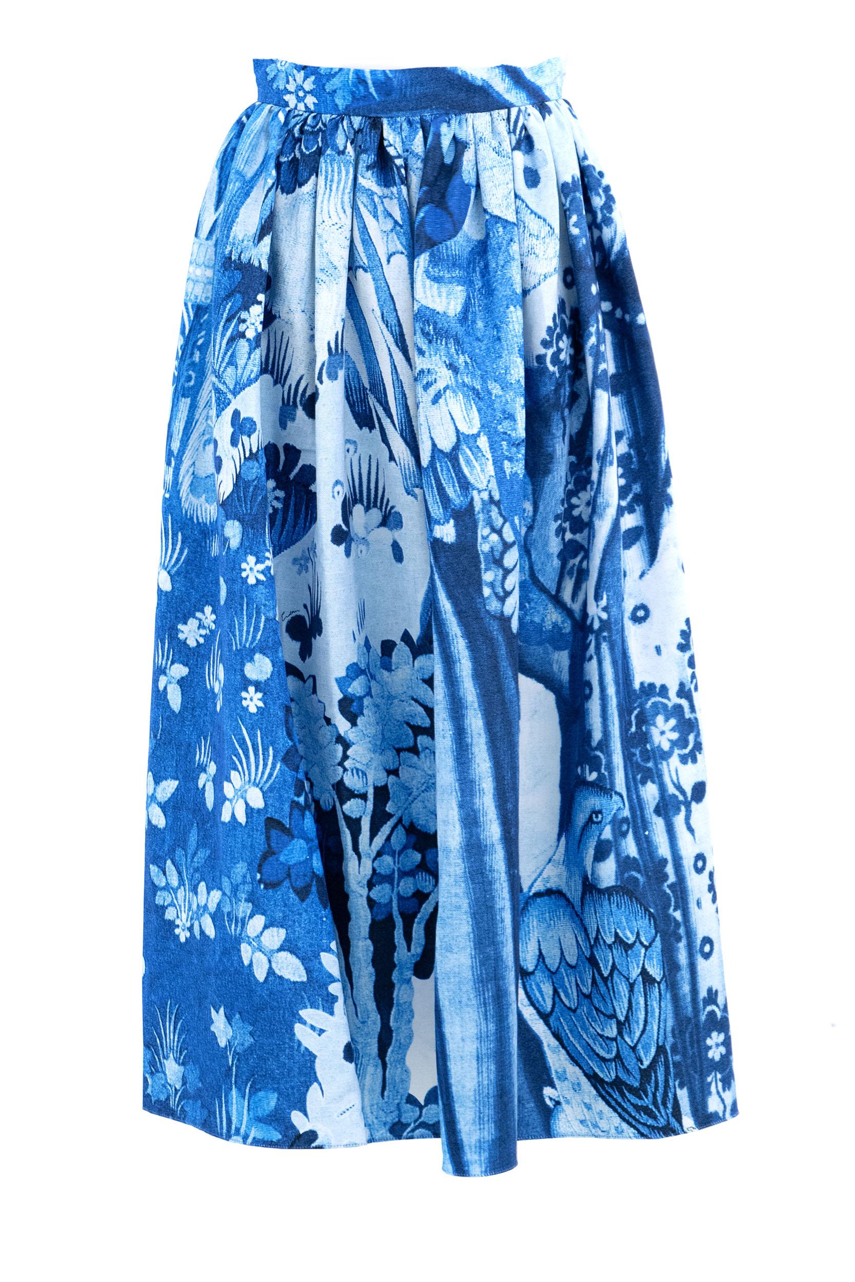 Gonna con Stampa<BR/> S1S12BLTCVF LUPIN BLUE ERDEM