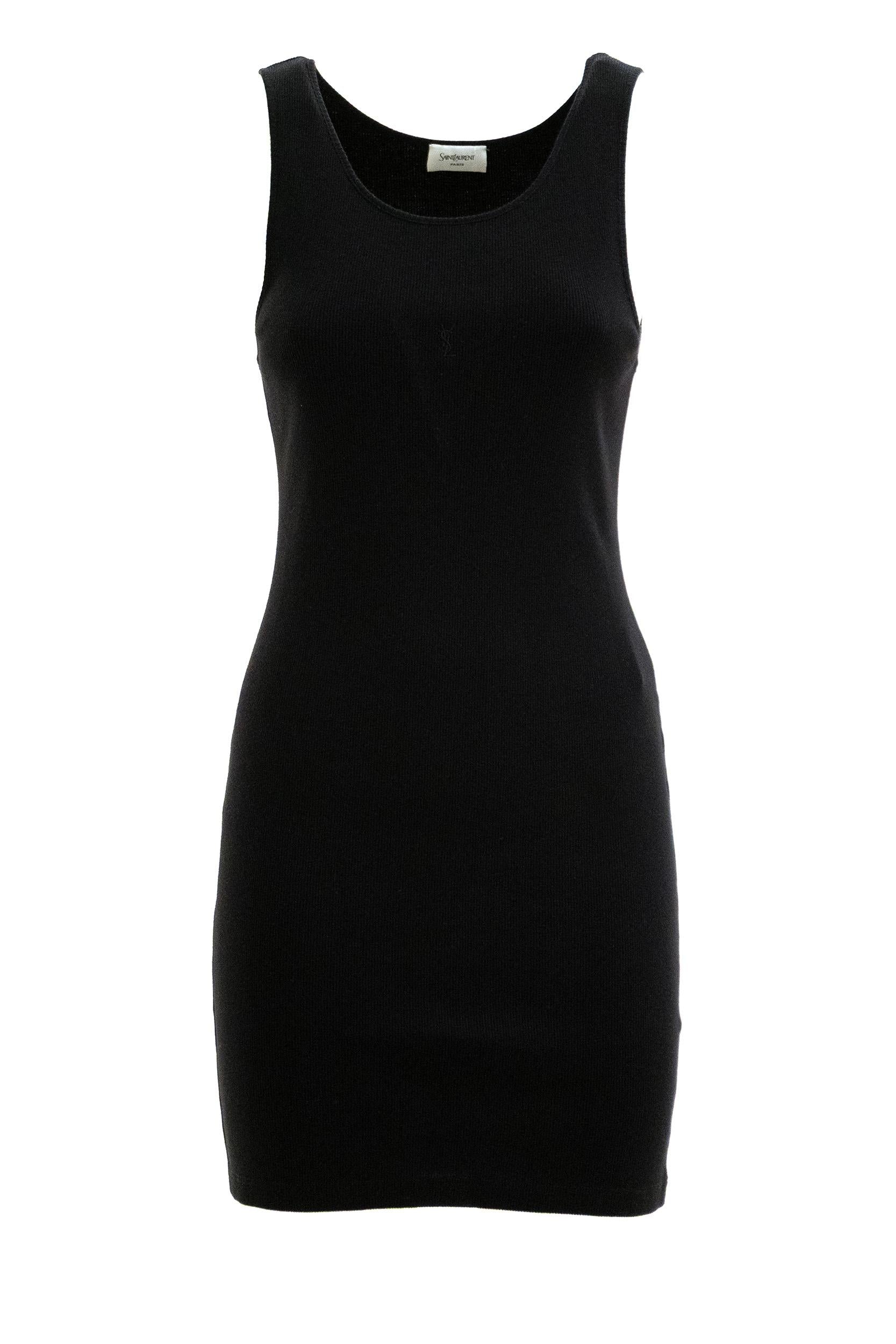 Top in raso di colore nero<BR/> 863984 Y1K44 1000 SAINT LAURENT