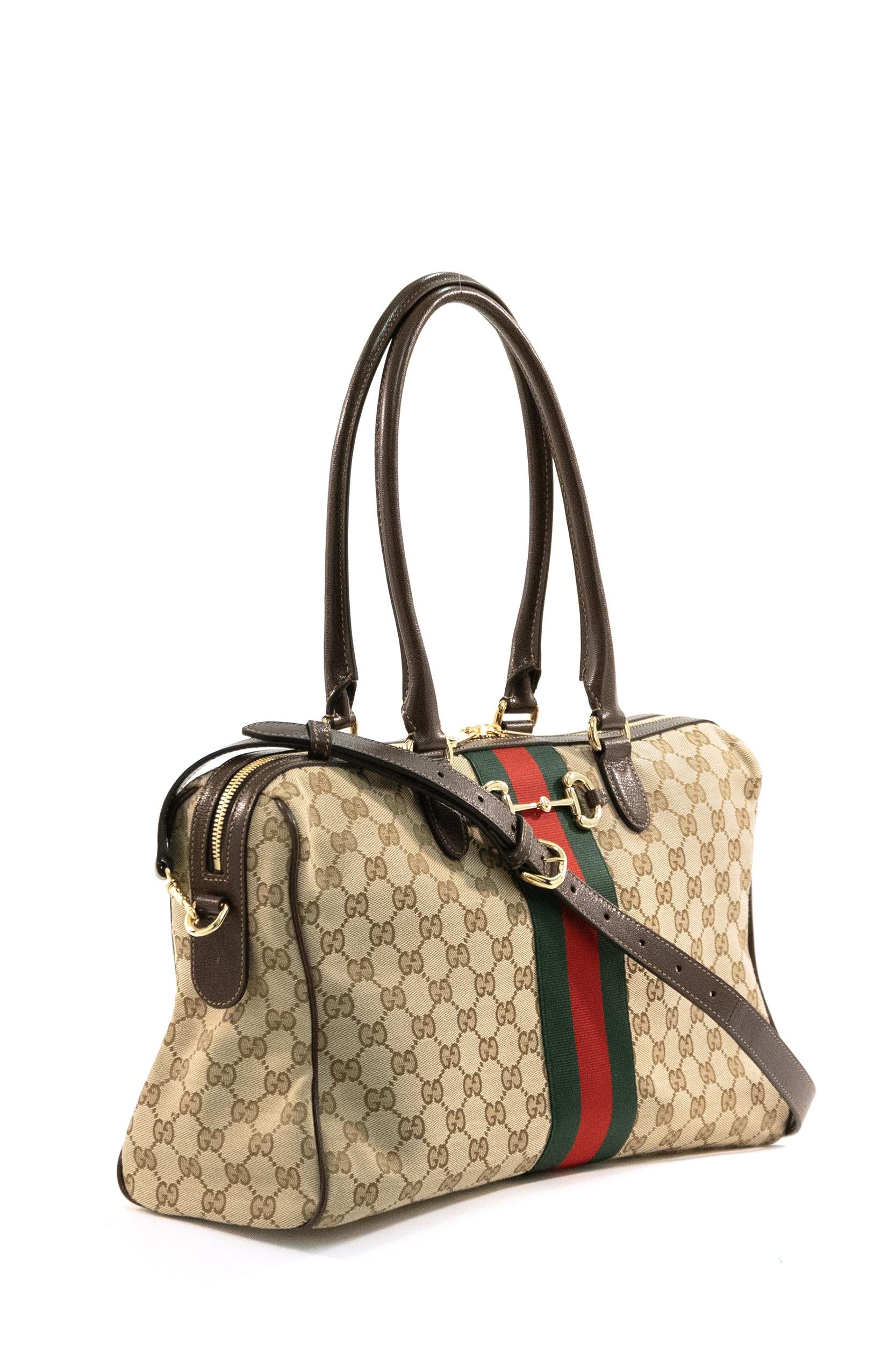 Bauletto Borsetto in tessuto GG sabbia e marrone scuro<BR/> 866734 FAFV9 9653 GUCCI