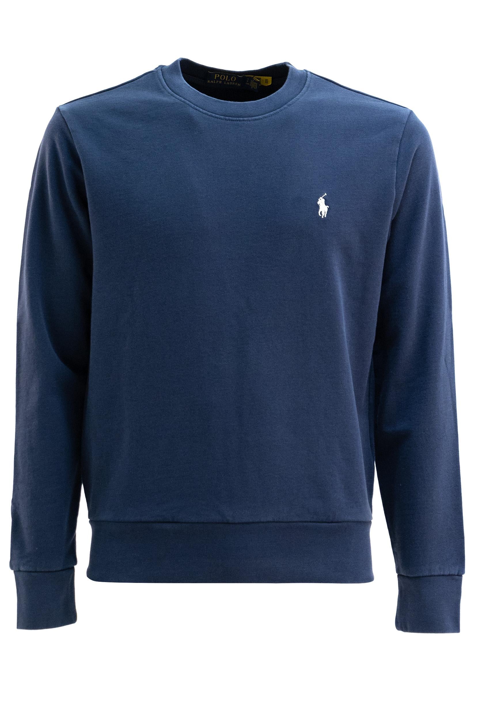 Felpa in Cotone Loopback<BR/> 710916689017 NAVY POLO RALPH LAUREN