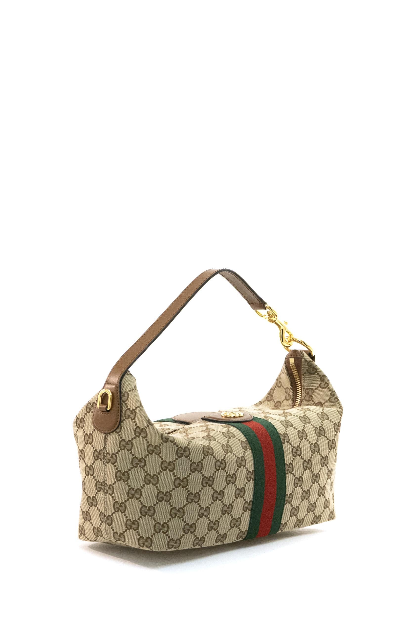 Borsa a mano Gucci Vanit in tessuto GG beige e marrone<BR/> 857799 FAFUF 9870 GUCCI