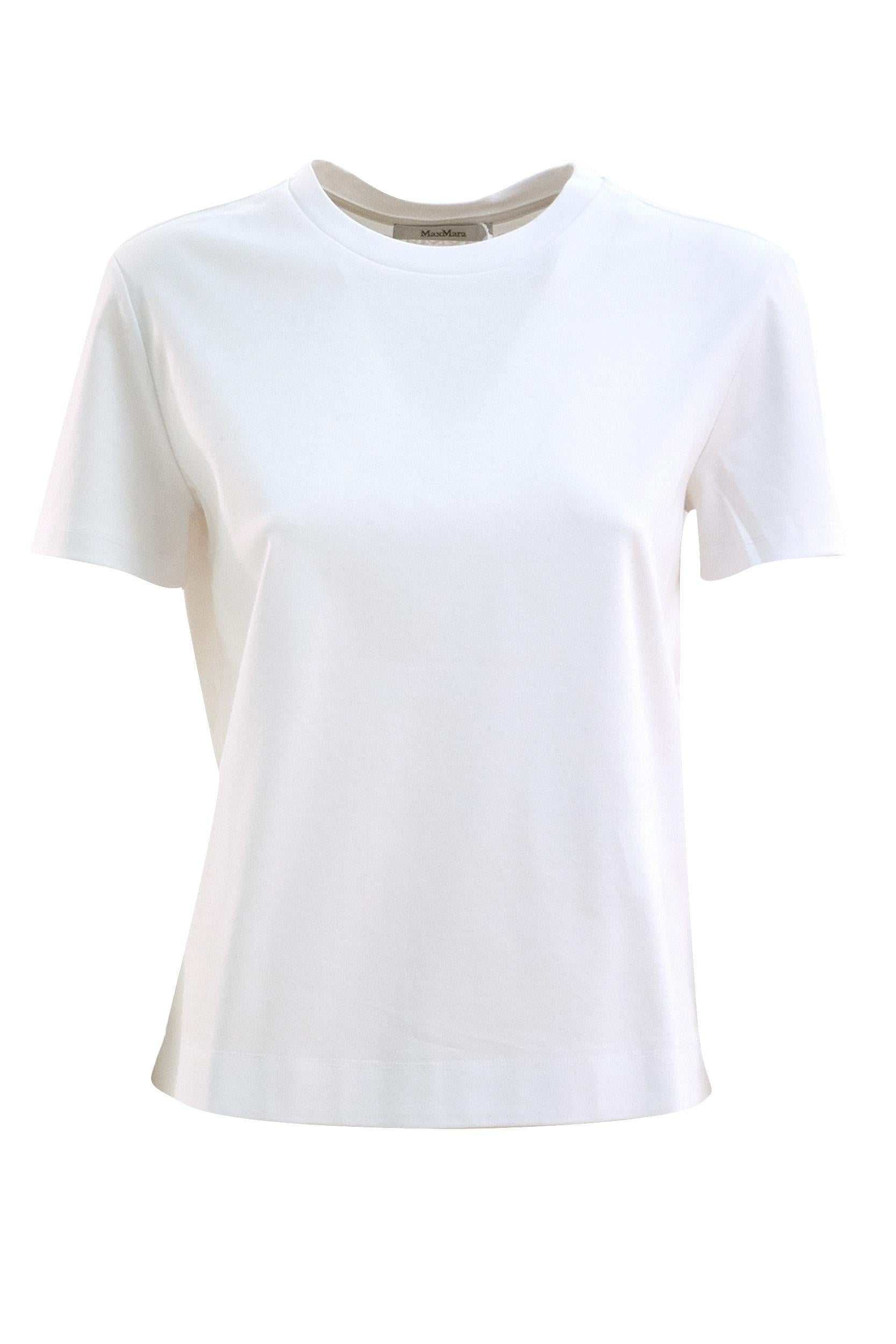 T-shirt Donata in cotone di colore bianco<BR/> MXPDONATA 001 MAX MARA
