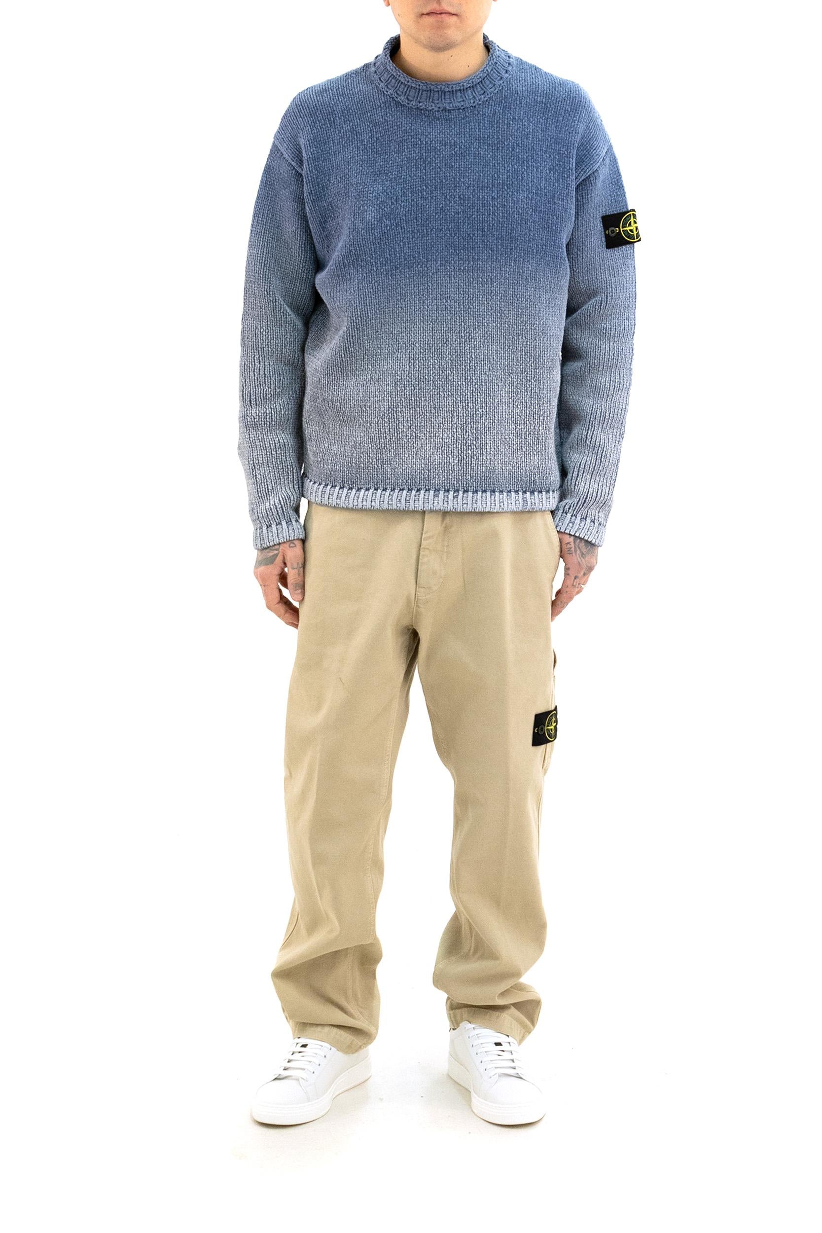 Maglione Girocollo in Ciniglia di Cotone<BR/> L1S155100003 S00Z7 V0024 STONE ISLAND