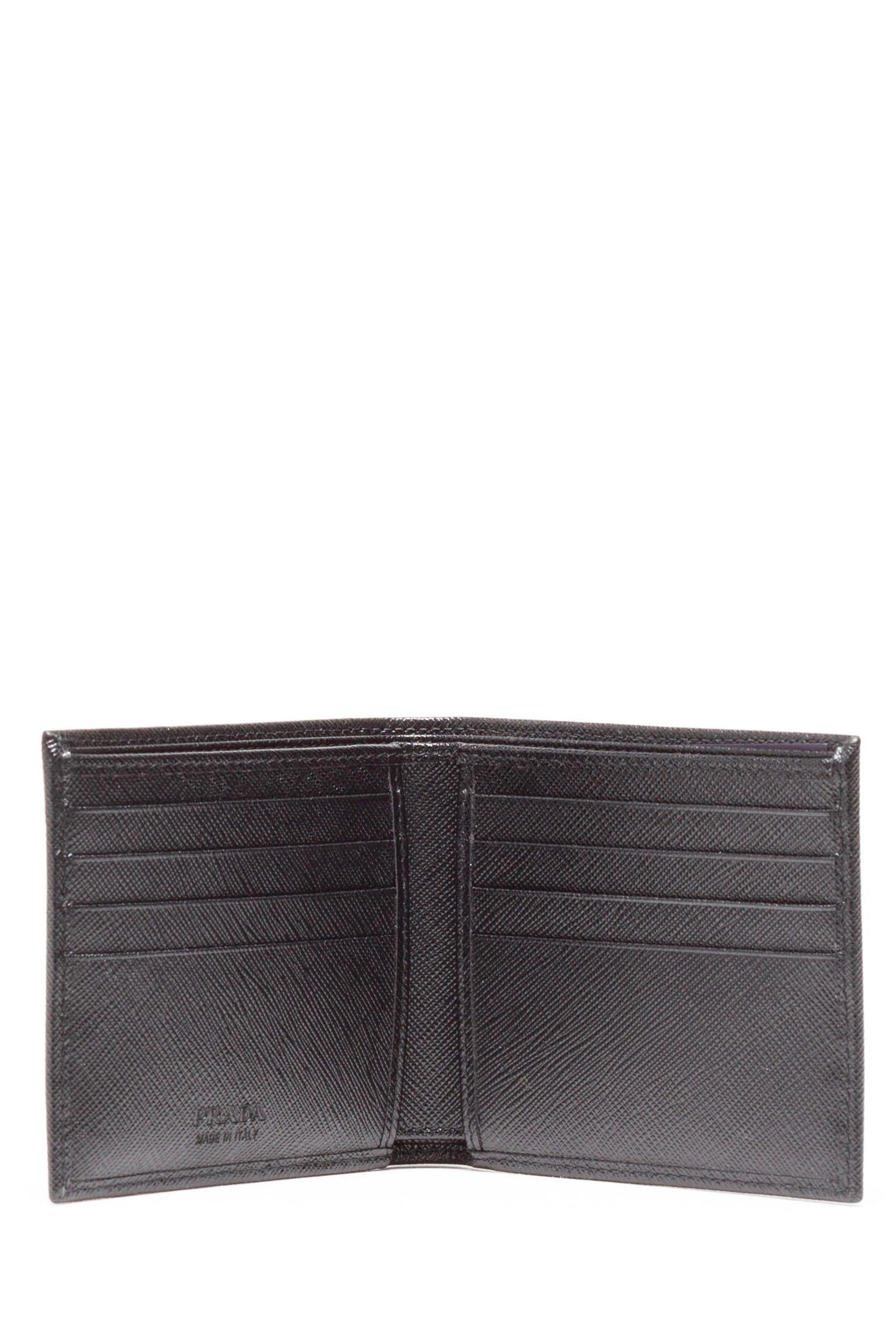 Portafoglio in pelle Saffiano color nero 2MO513 QHH F0002 PRADA