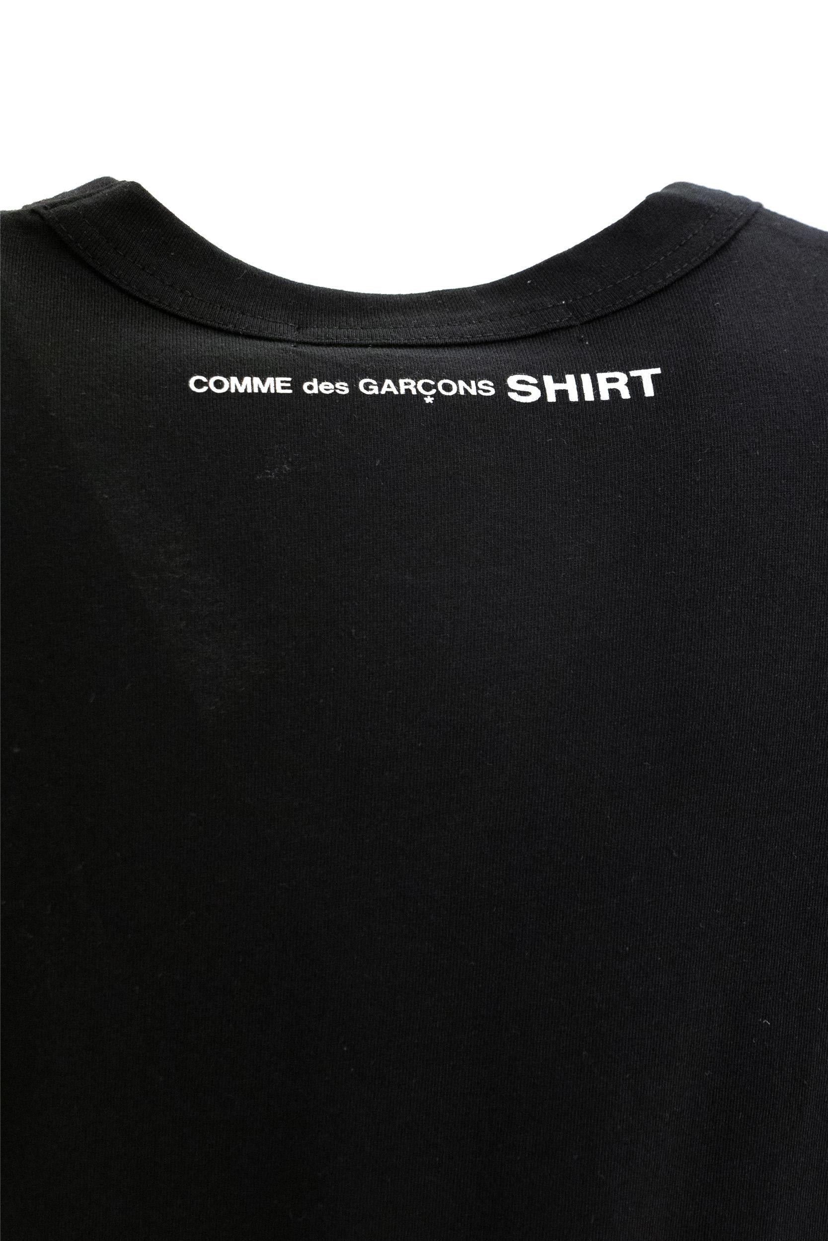 T-shirt in cotone di colore nero<BR/> FQ-T003 1 CDG SHIRT