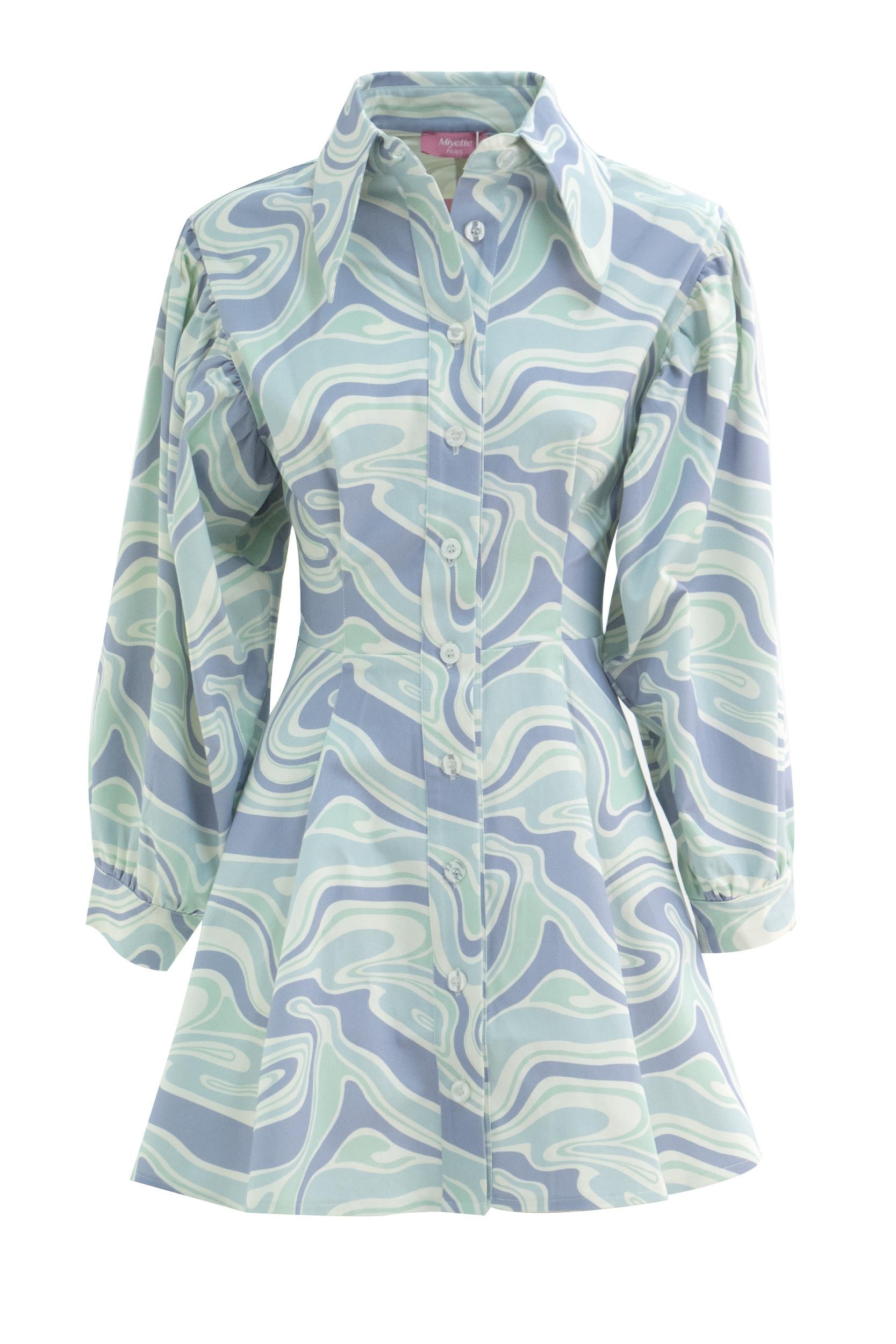 Abito<BR/> ROBE DOLLY BLEU LAGUNE MIYETTE