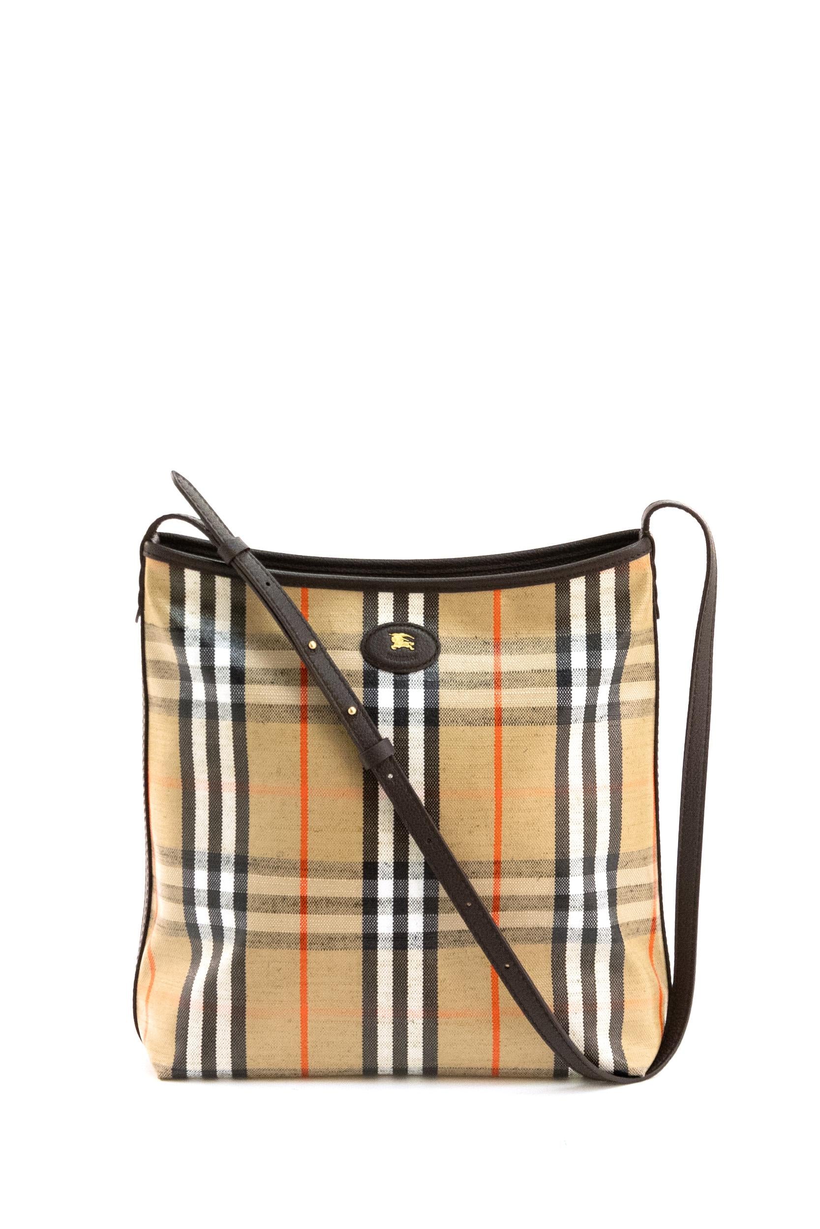 Borsa a spalla Highlands in Burberry Check<BR/> 8112261 SAND BURBERRY