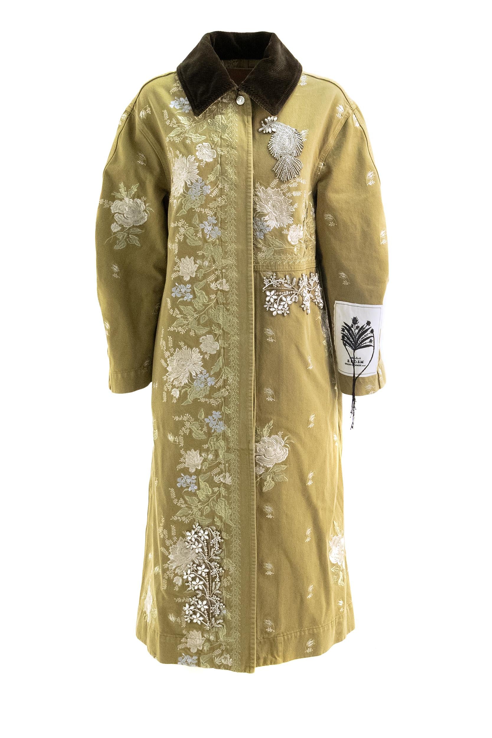Cappotto in denim color verde oliva<BR/> DEC660082007 CUMIN ERDEM