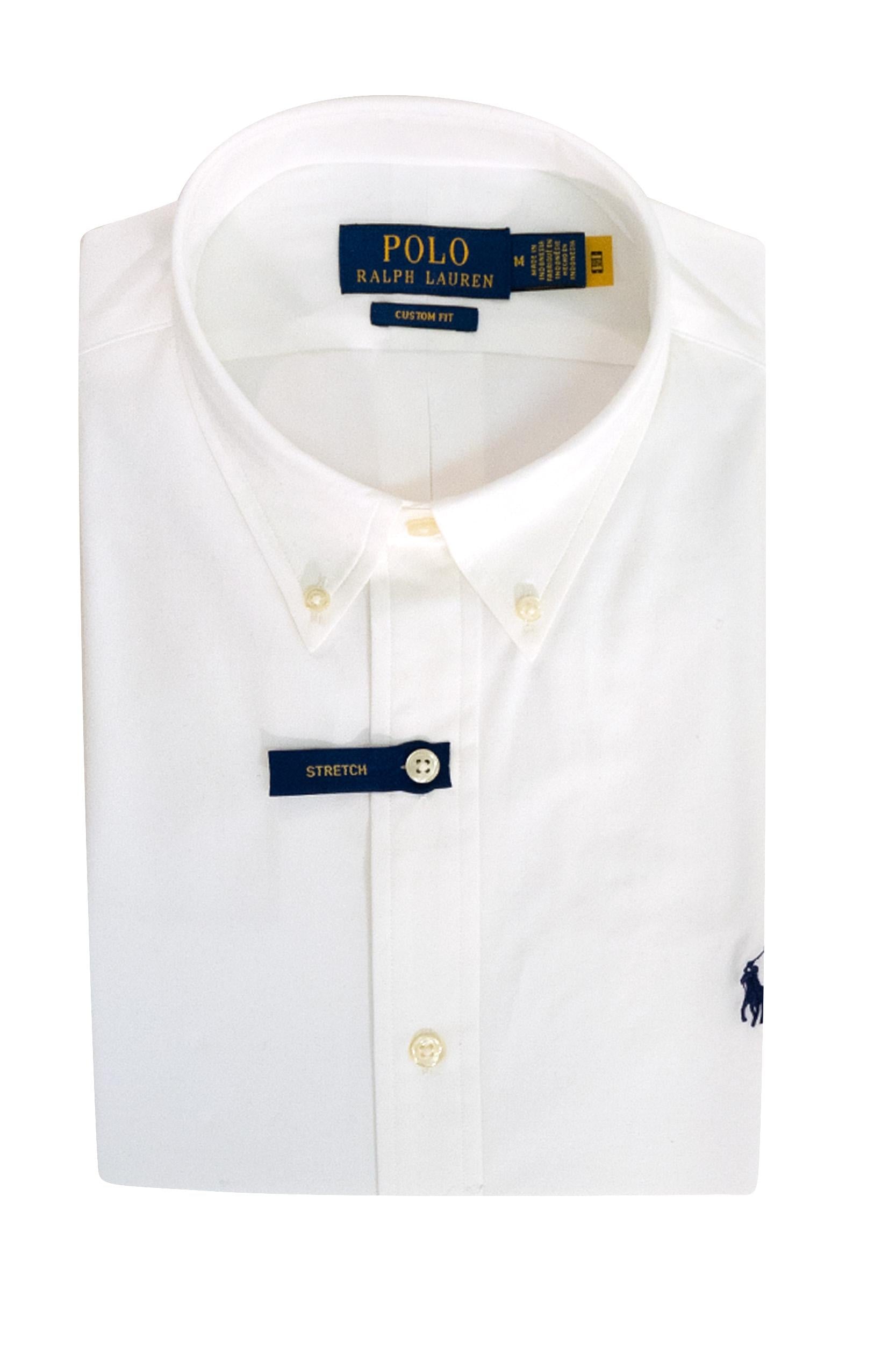 Camicia in Popeline Stretch<BR/> 710928255002 WHITE POLO RALPH LAUREN