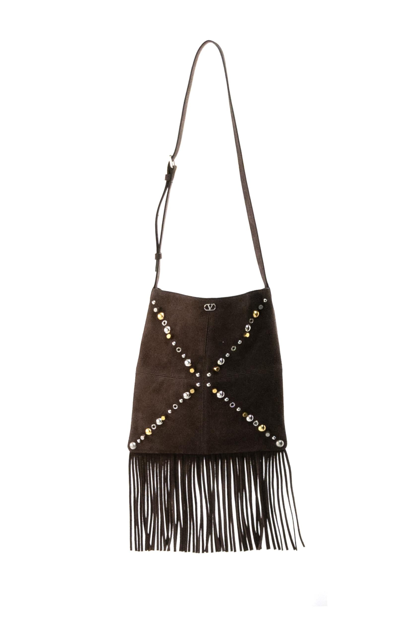 Borsa a Spalla Nellcôte in Pelle Scamosciata<BR/> 8Y2B0R31ADG 0TO VALENTINO GARAVANI