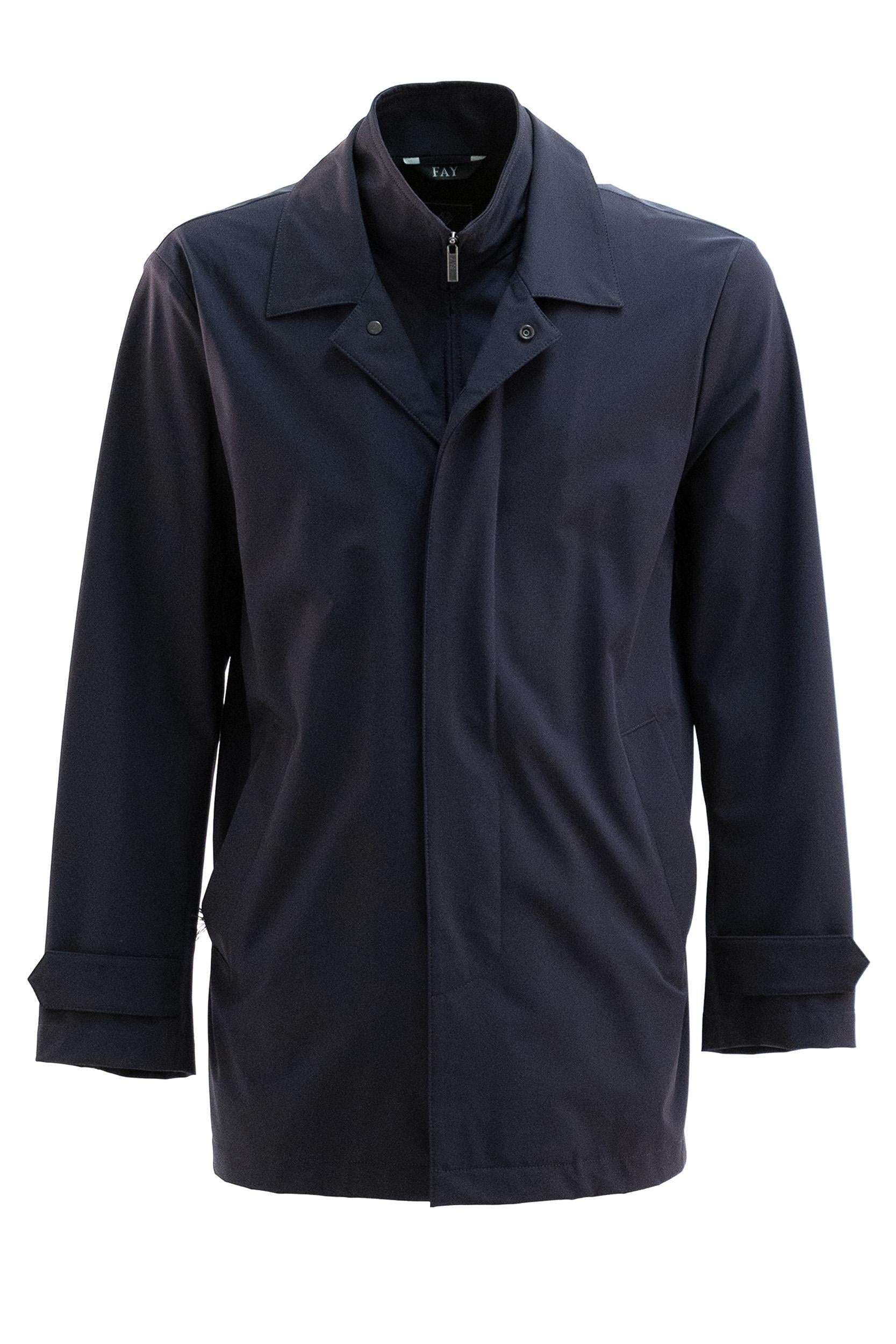 Morning Coat in tessuto tecnico di colore blu<BR/> NAM6152005SVUW U807 FAY