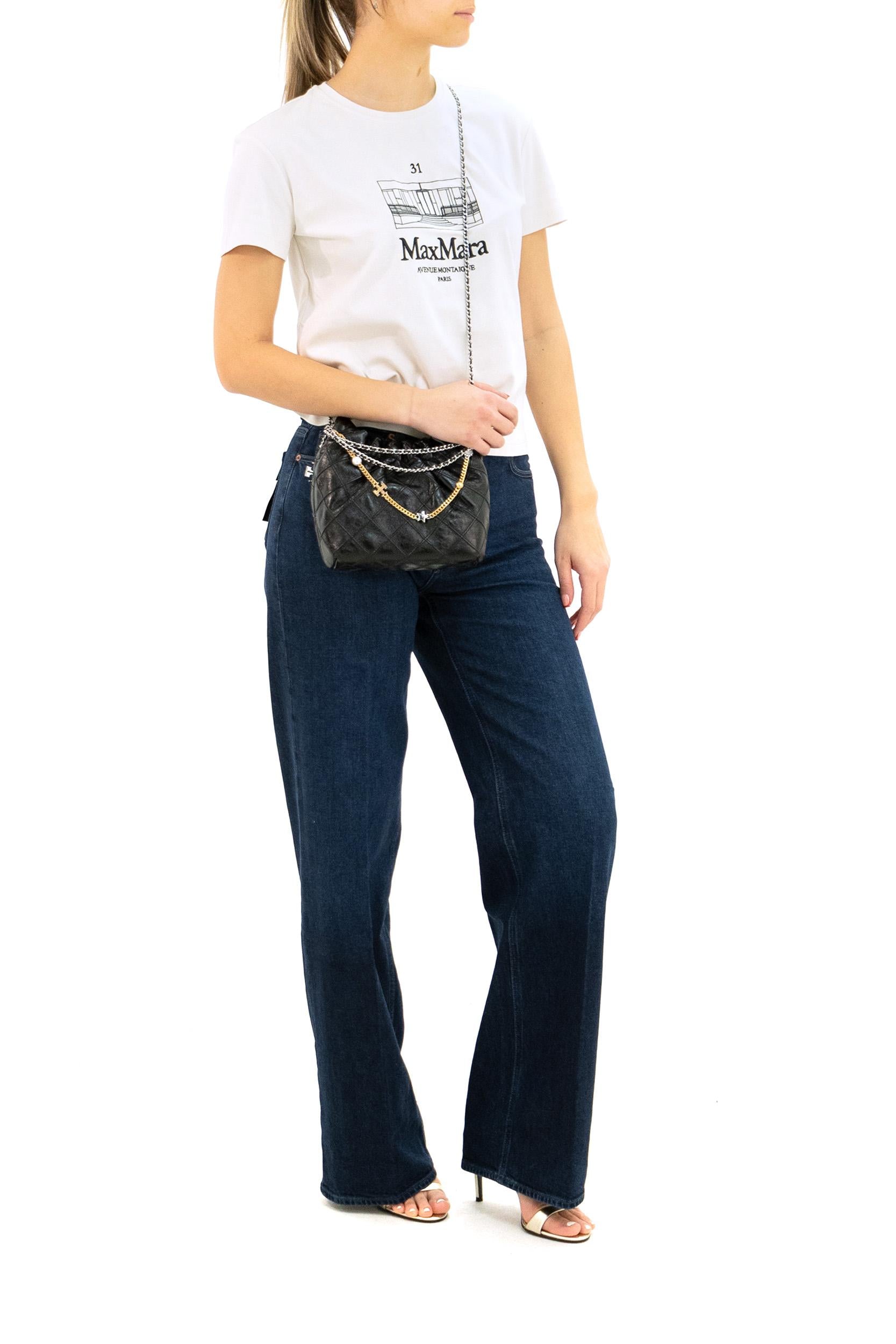 T-shirt in cotone color avorio<BR/> SMMBELLA 001 S MAX MARA