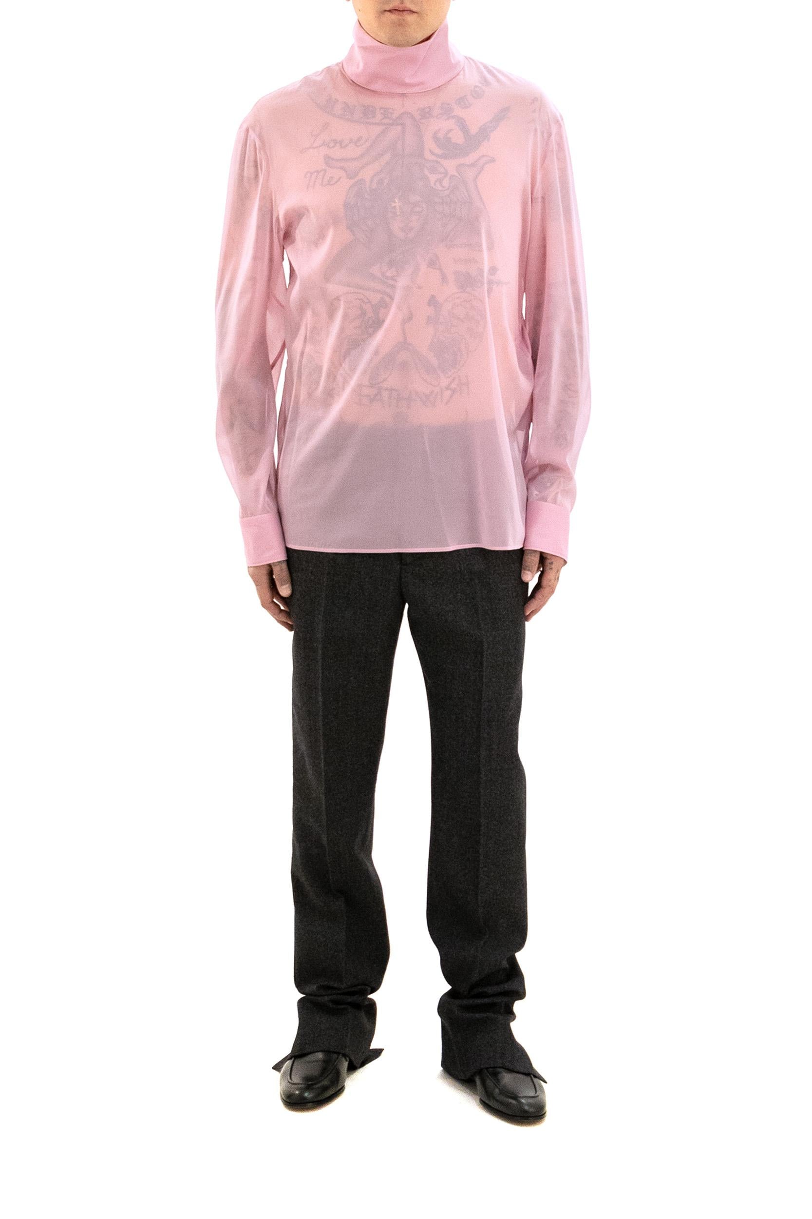 Camicia in chiffon di seta stretch color rosa<BR/> 850332 ZAPE4 5274 GUCCI