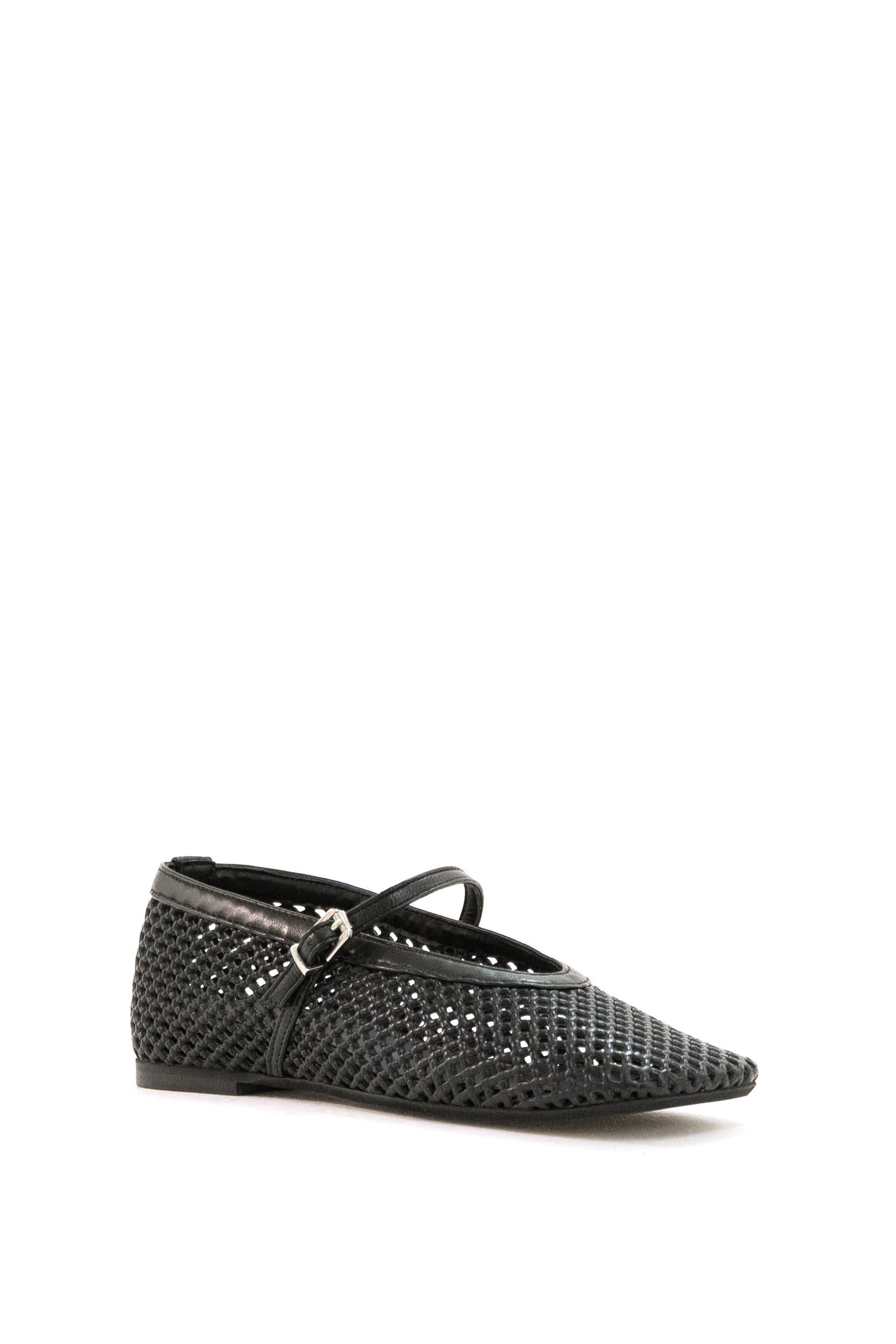 Ballerine Stacy in Pelle Traforata<BR/> PBAL63 MONTECARLO NERO POEVE