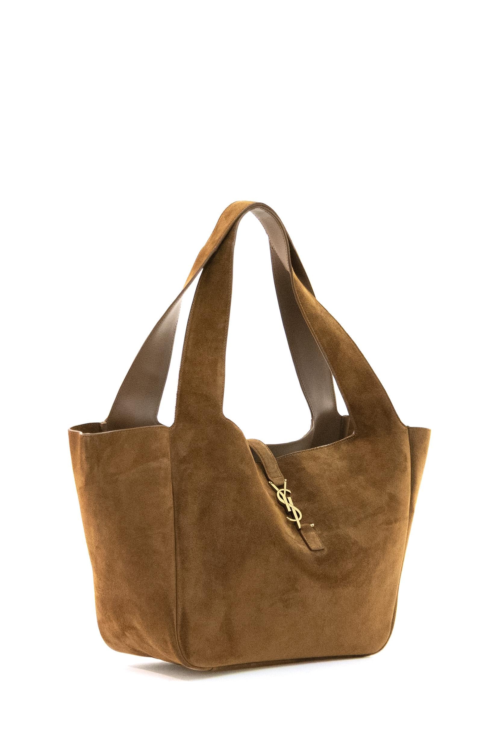 Borsa a mano Le 5 à 7 Bea in suede color cammello<BR/> 763435 008IW 2885 SAINT LAURENT