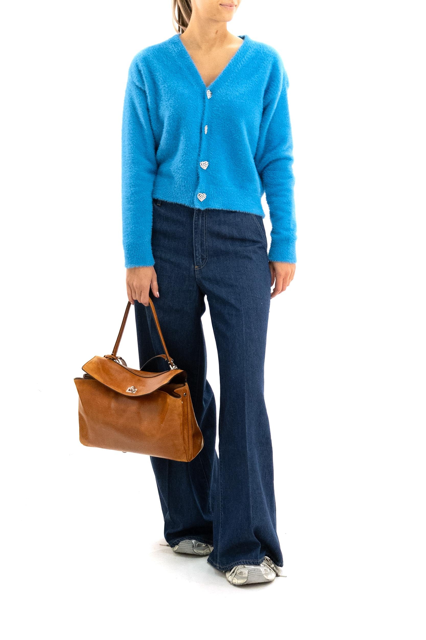 Cardigan azzurro<BR/> 849501 T6244 4011 BALENCIAGA