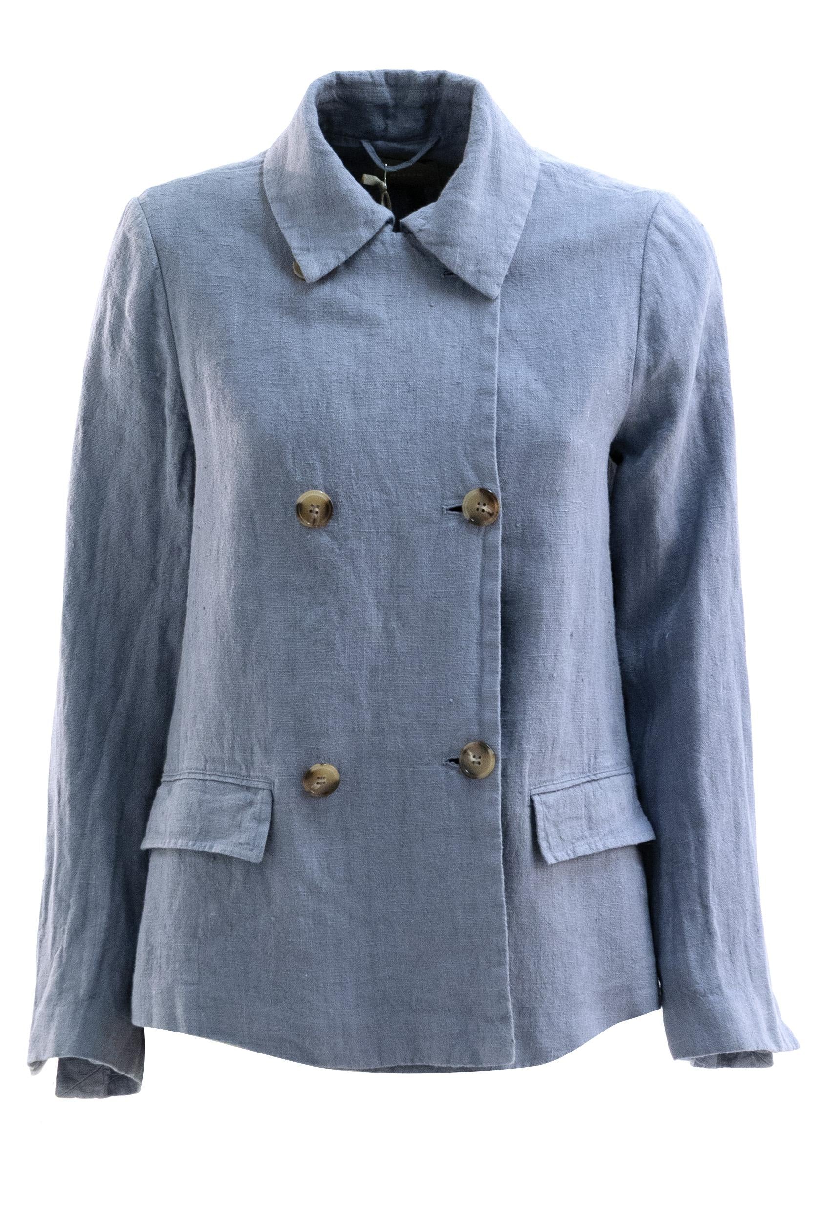 Giacca Doppiopetto in Lino<BR/> KE007MT4502 741 KILTIE