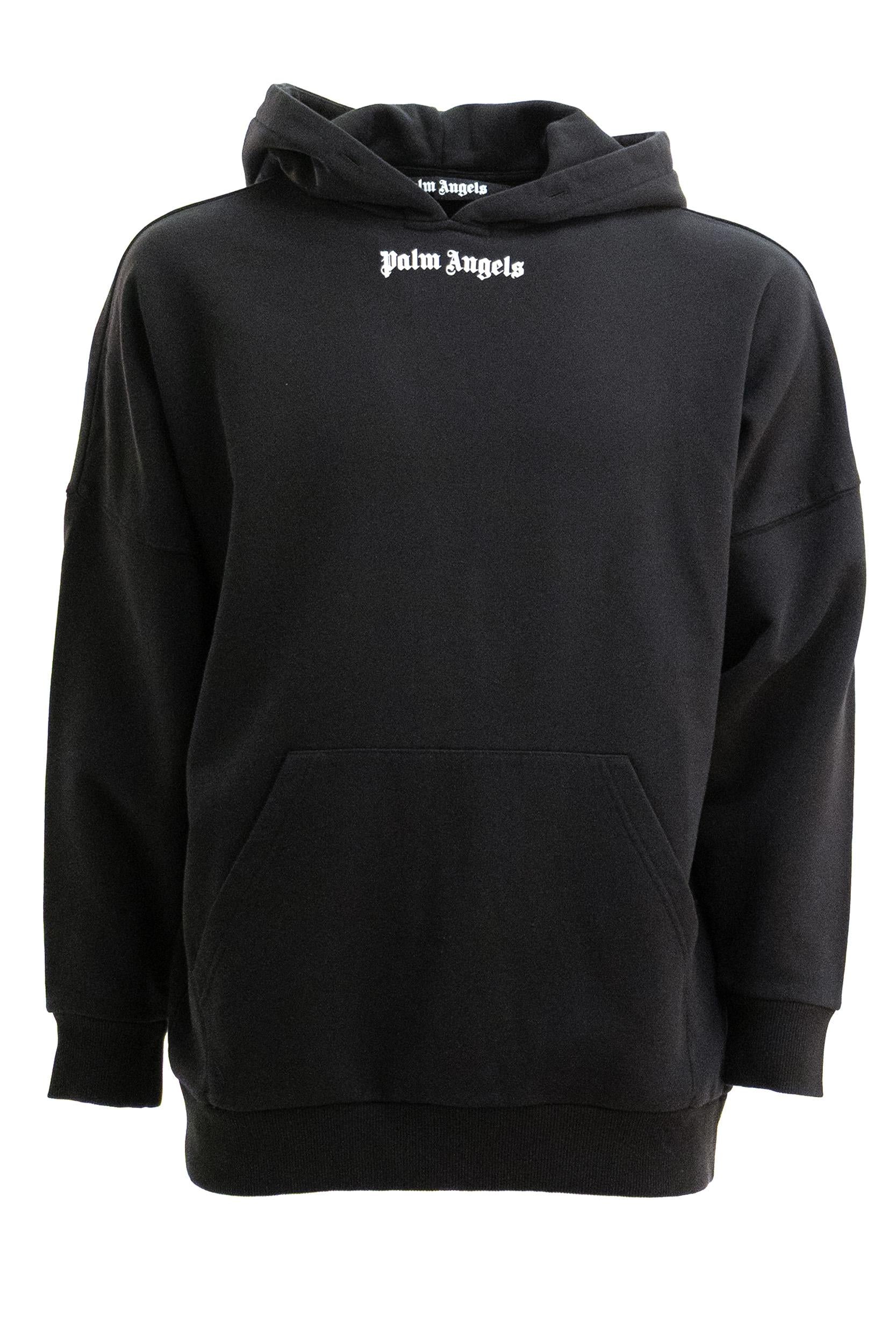 Felpa Classic Logo in Cotone con Cappuccio<BR/> PMBB036S26FLE001 1003 PALM ANGELS