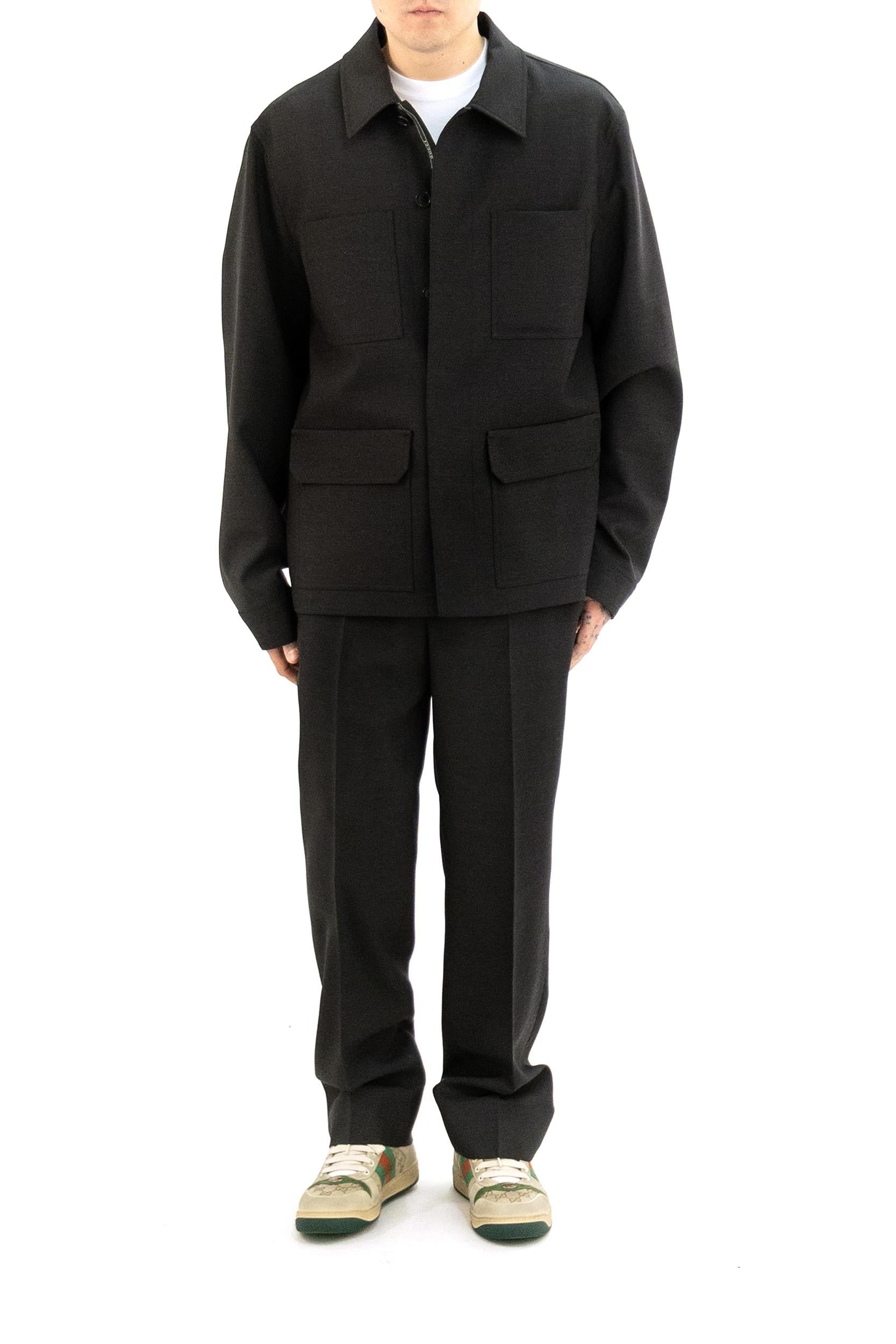 Pantaloni in Lana con Dettaglio Gucci Cimosa<BR/> 855095 ZAS68 1076 GUCCI