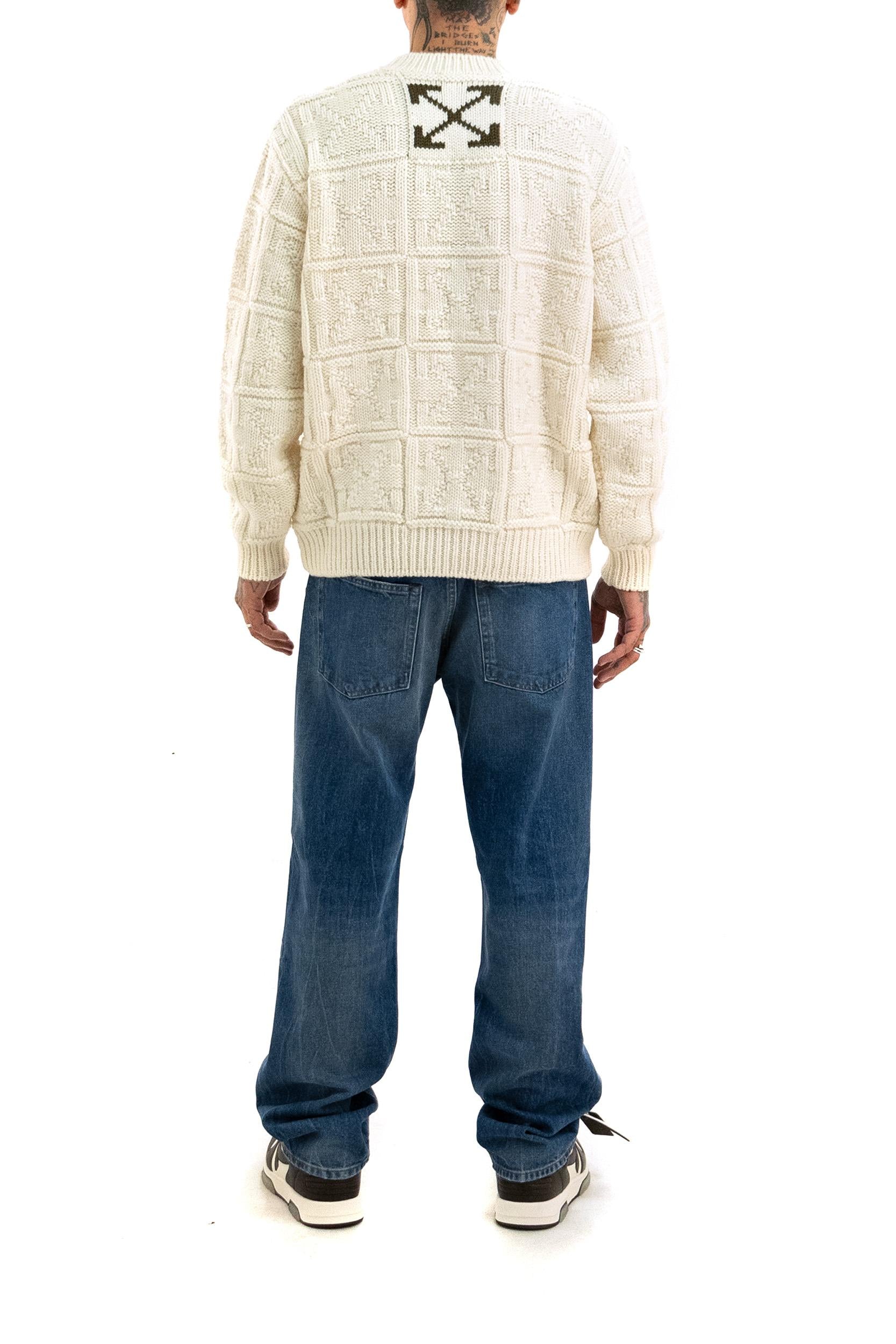 Pullover<BR/> OMHE20PF25KNI001 0B58 OFF WHITE